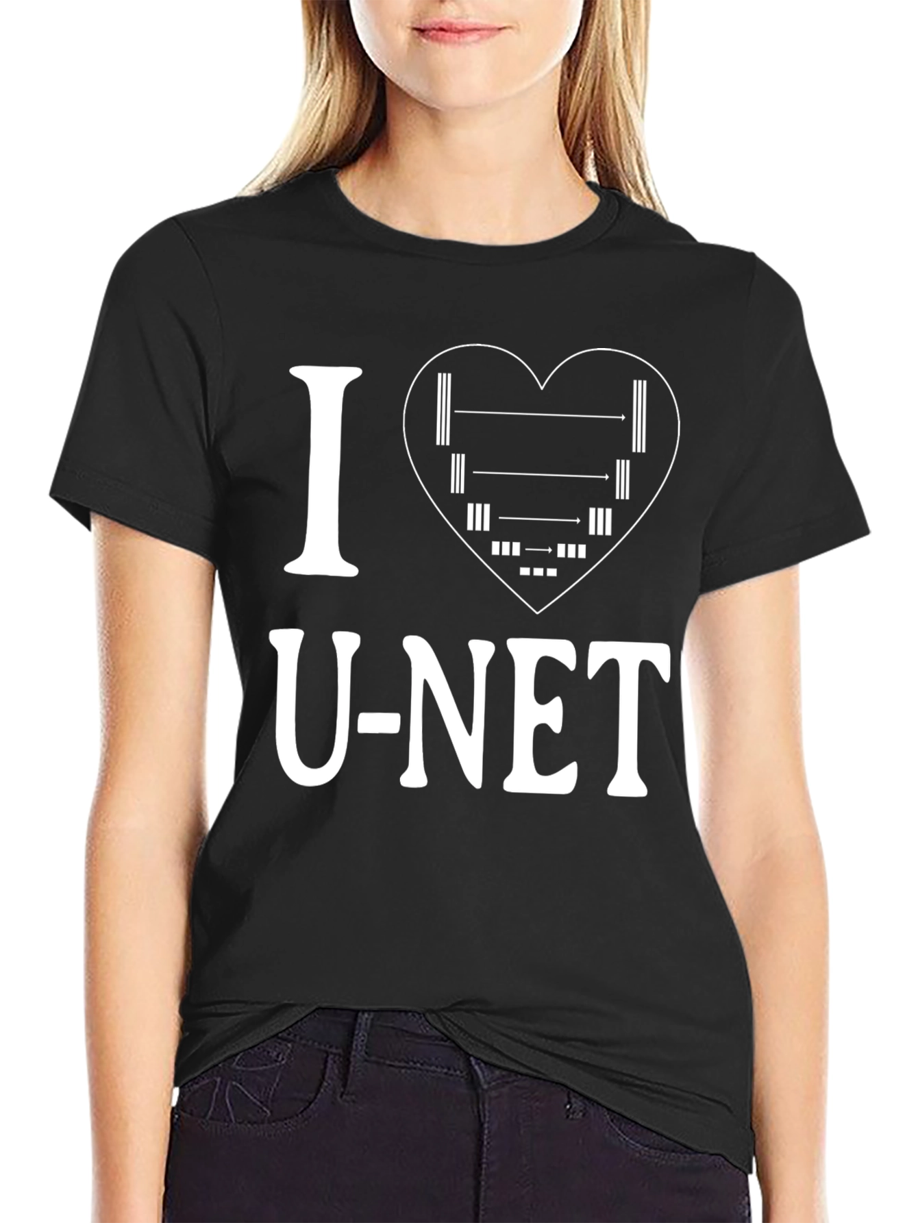 I Heart U-Net Black T-Shirt