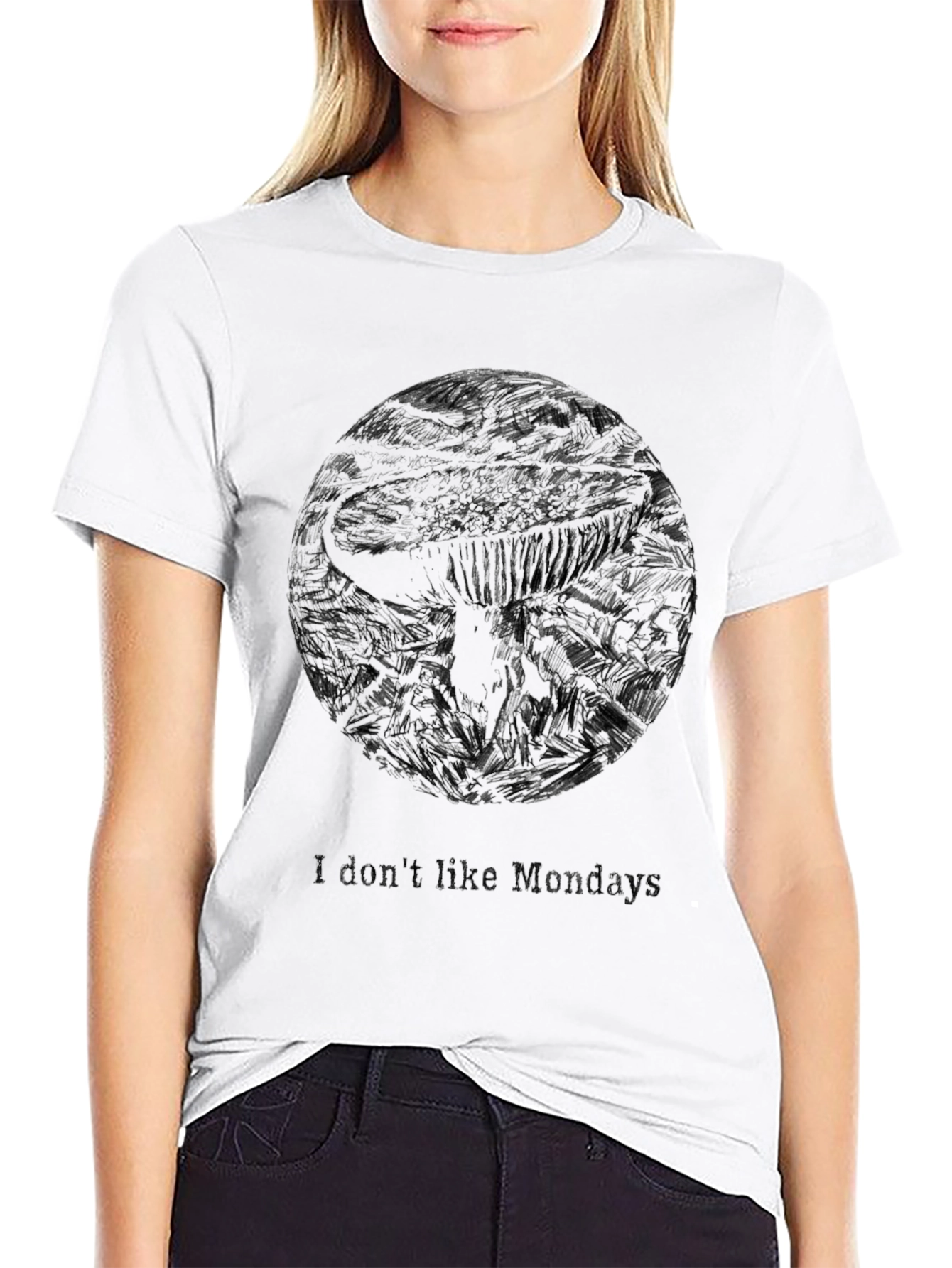 Mens Black I Dont Like Mondays Graphic Tee
