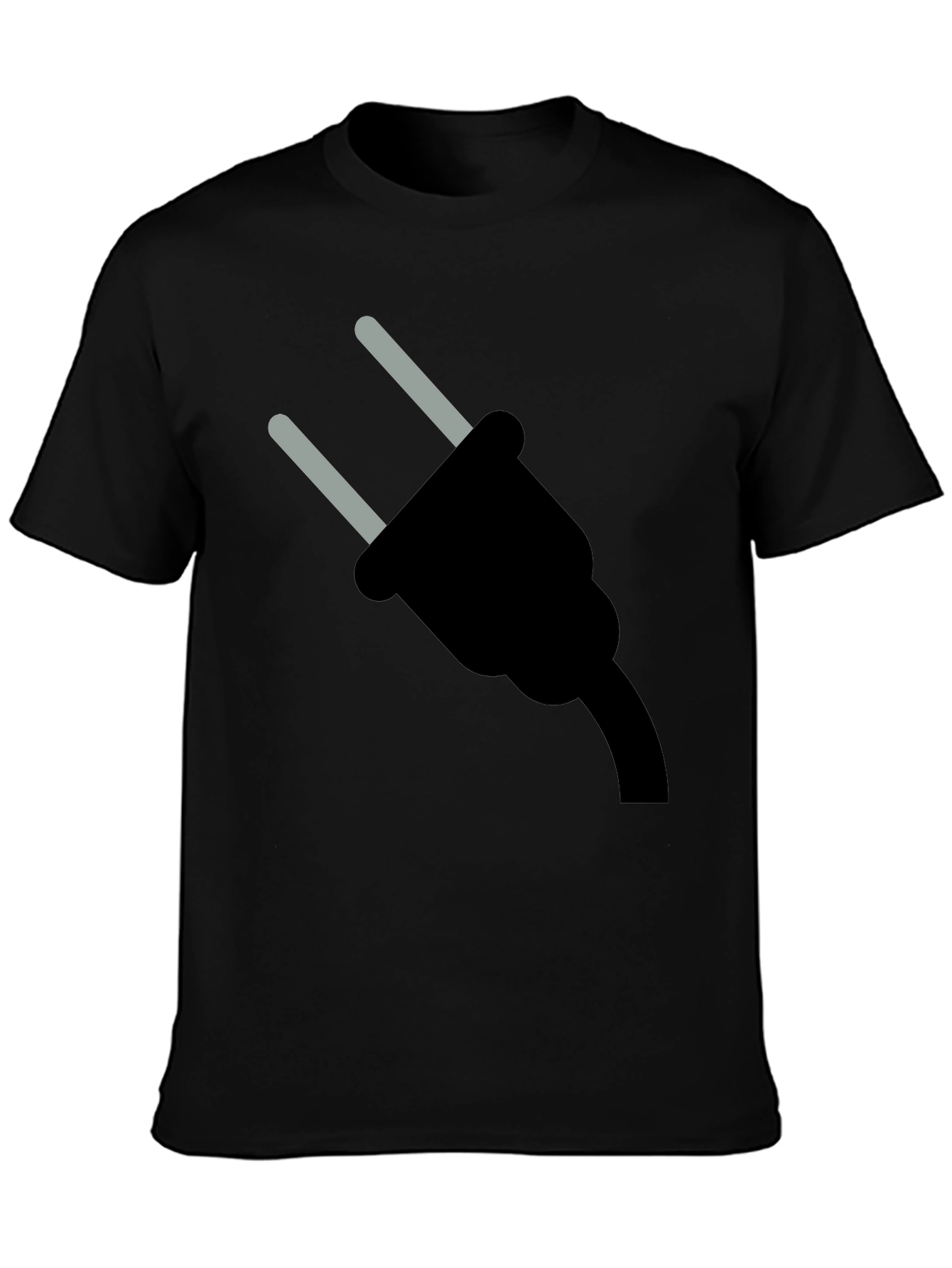 Plug Graphic Tee - Black Cotton Comfort