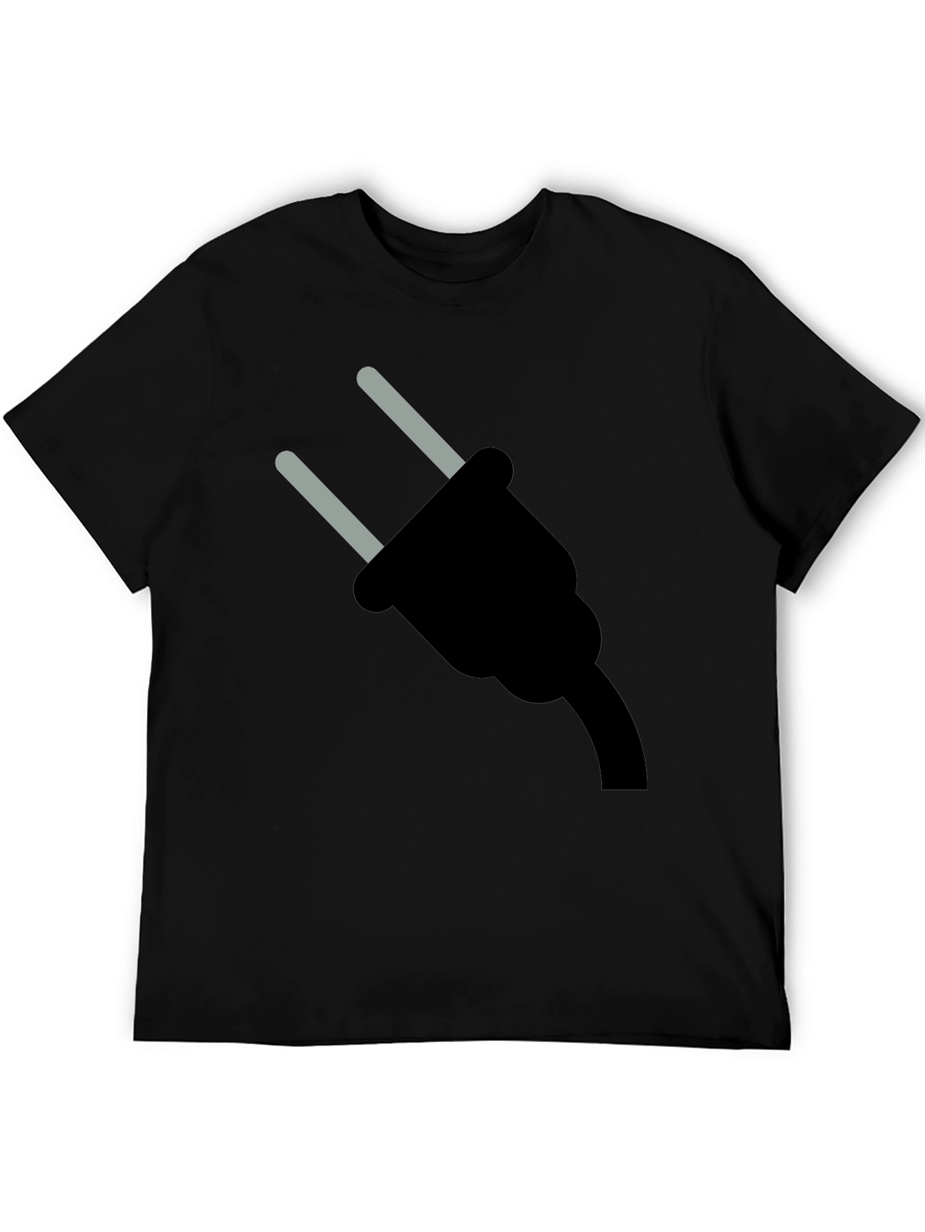 Plug Graphic Tee - Black Cotton Comfort