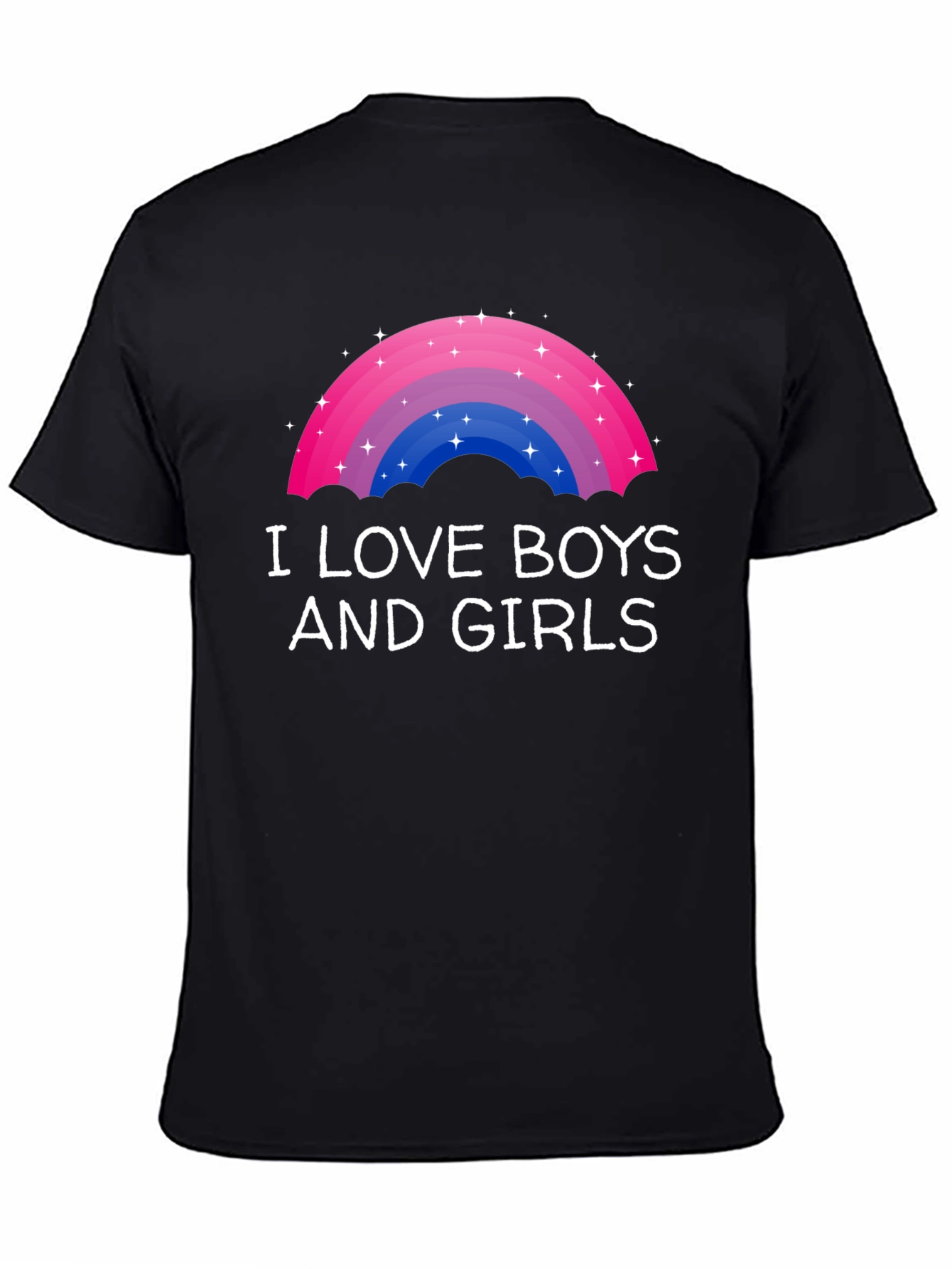 I Love Boys and Girls Rainbow Bisexual Pride T-Shirt
