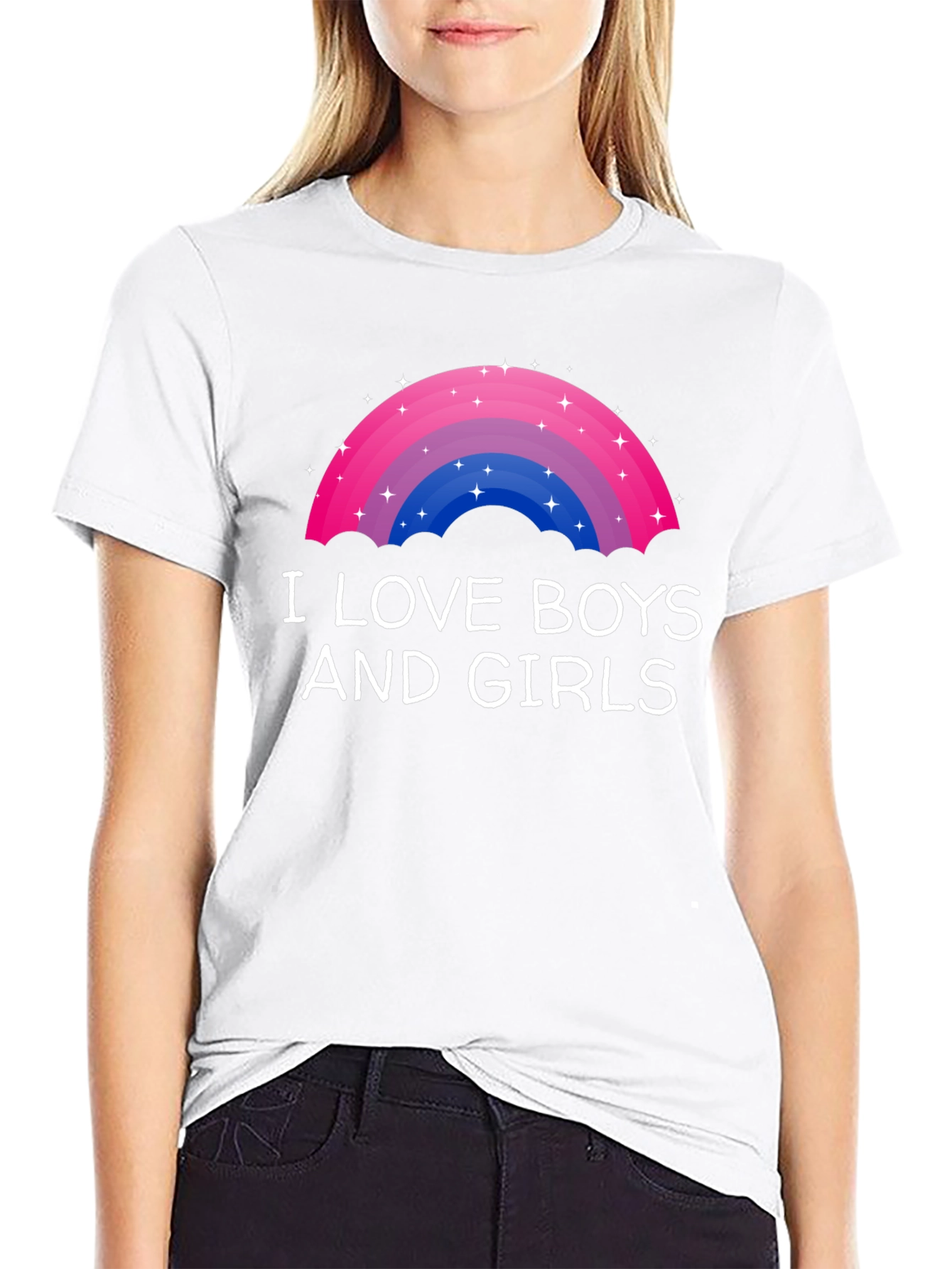 I Love Boys and Girls Rainbow Bisexual Pride T-Shirt
