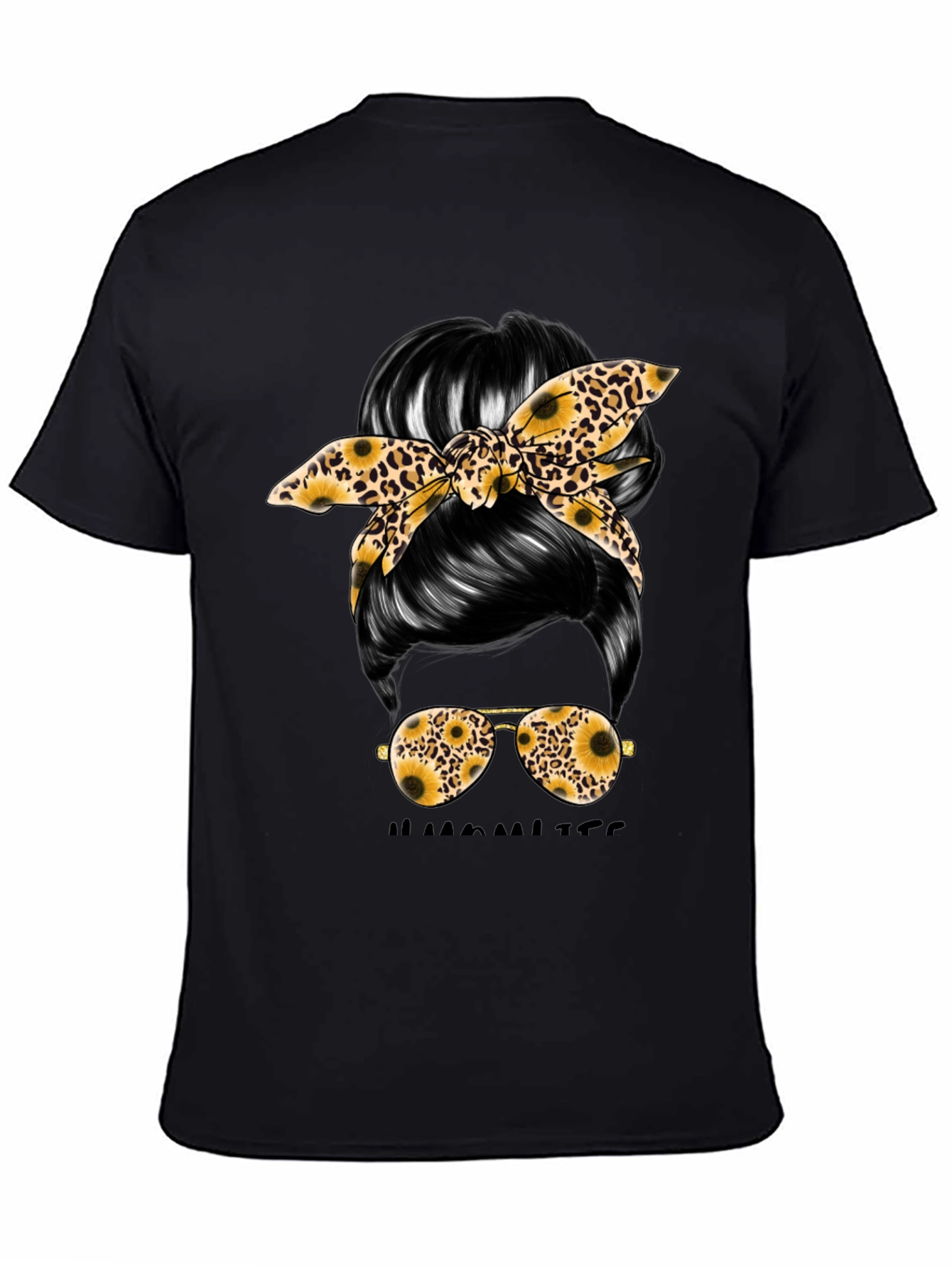 Messy Bun Sunflower Graphic Tee