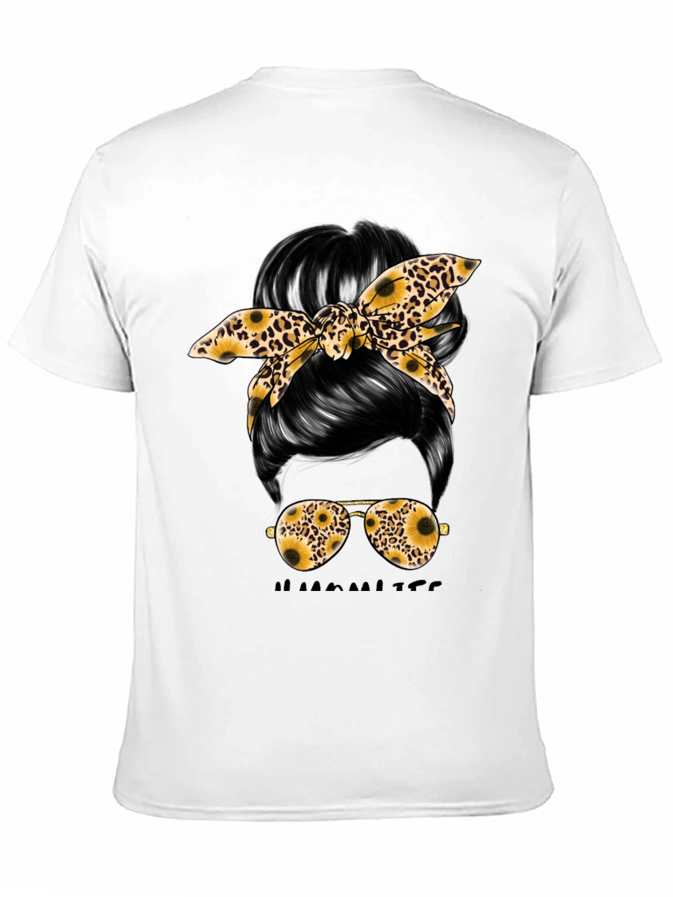 Messy Bun Sunflower Graphic Tee