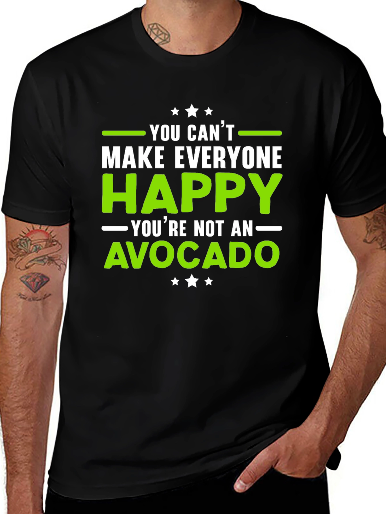 Funny Avocado T-Shirt - You Cant Make Everyone Happy