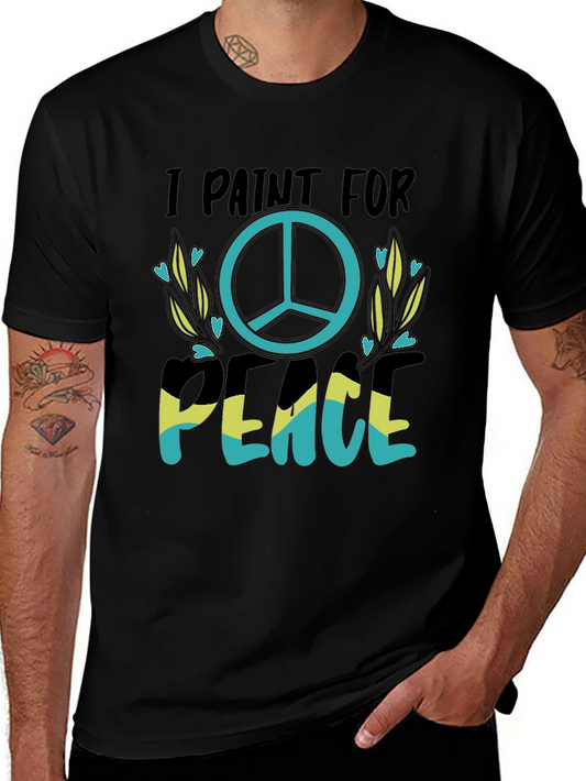 I Paint For Peace T-Shirt Black