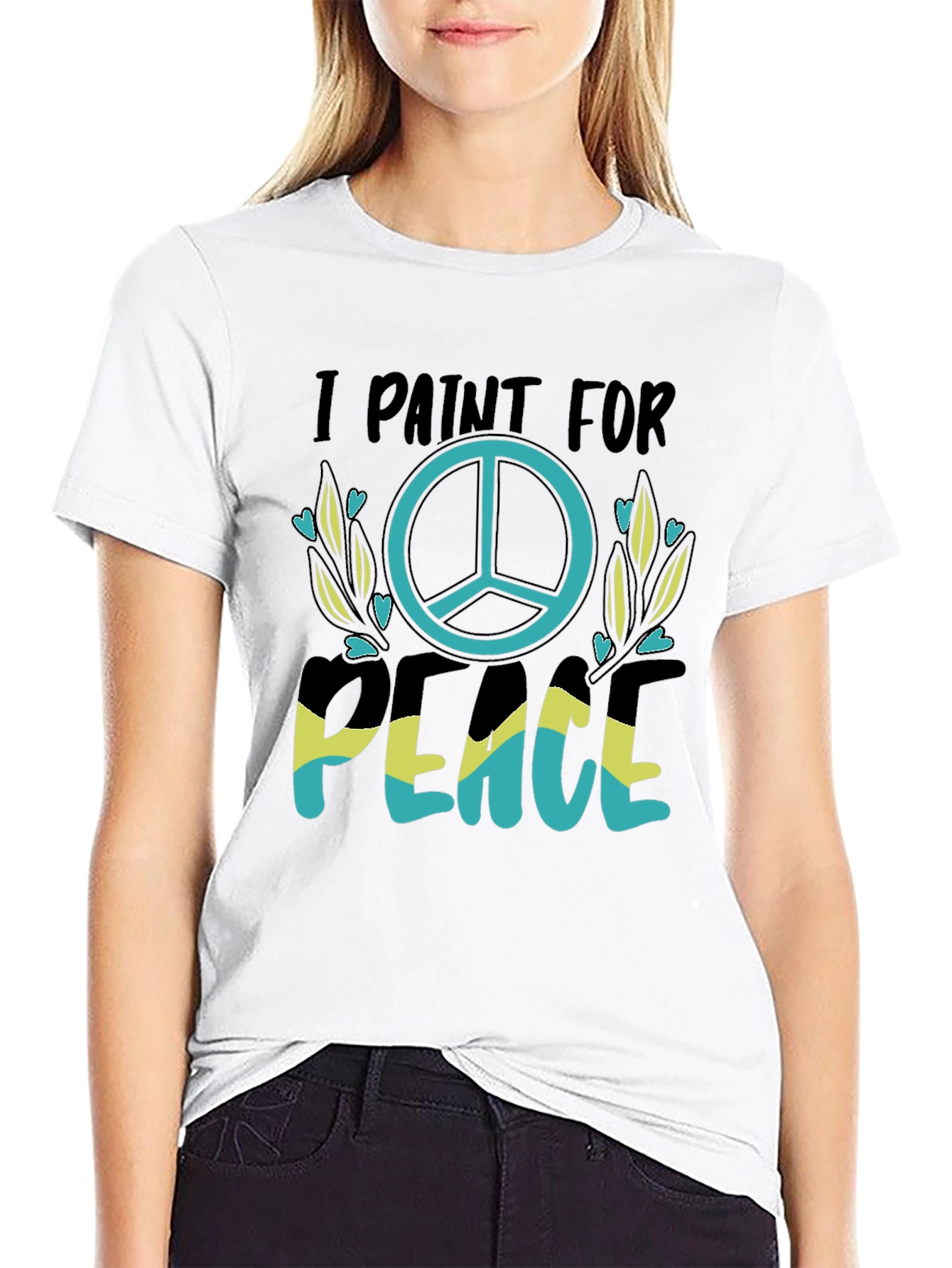 I Paint For Peace T-Shirt Black