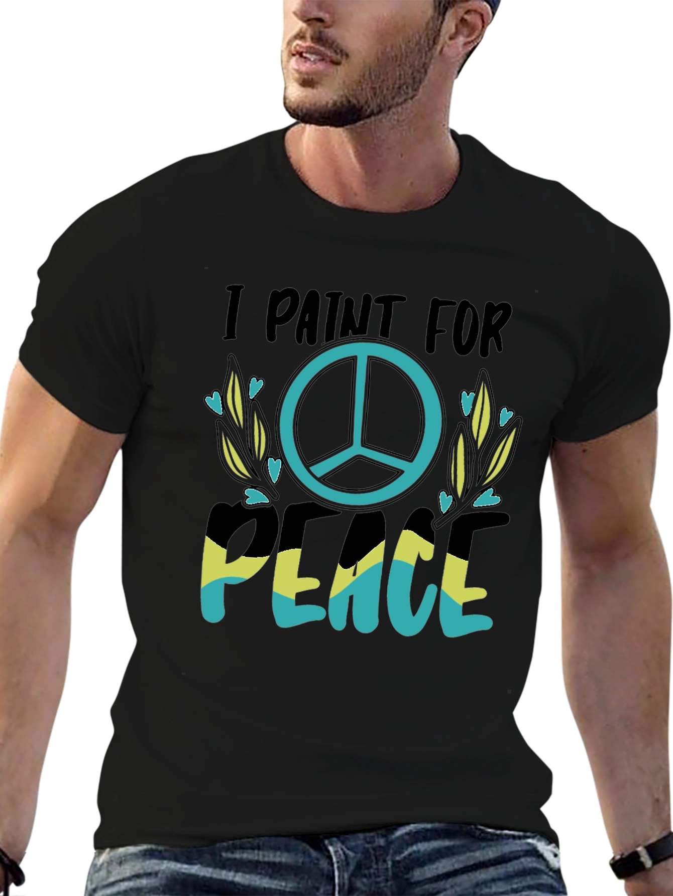 I Paint For Peace T-Shirt Black