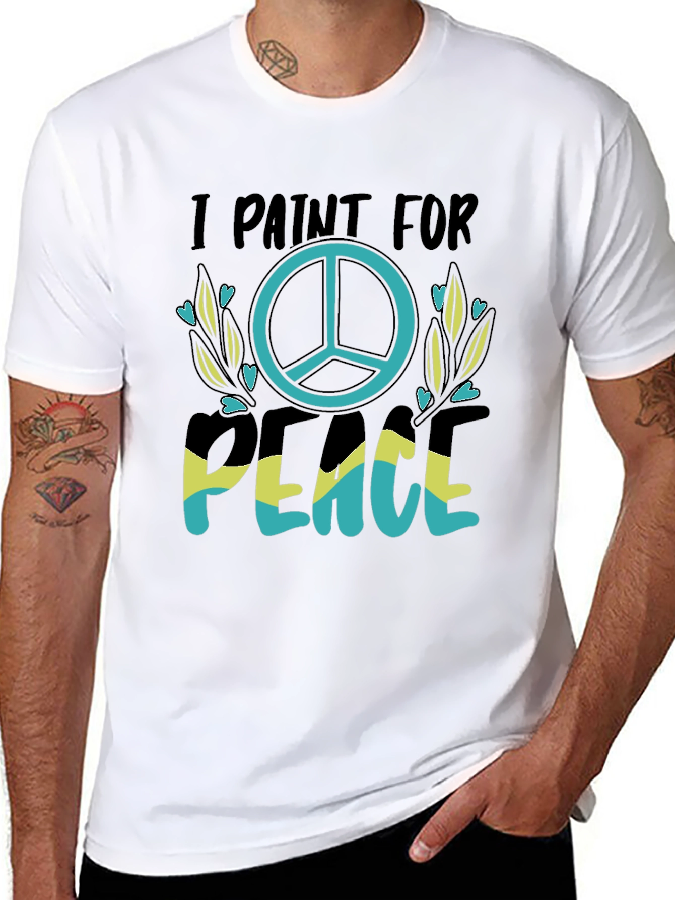 I Paint For Peace T-Shirt Black