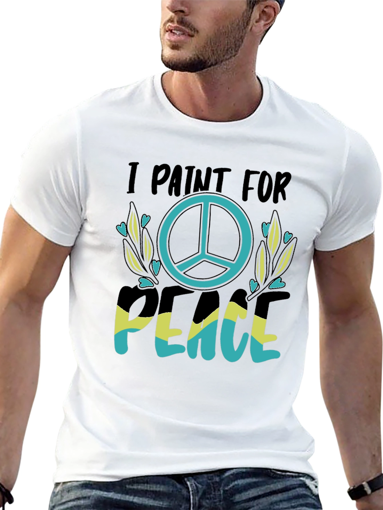 I Paint For Peace T-Shirt Black