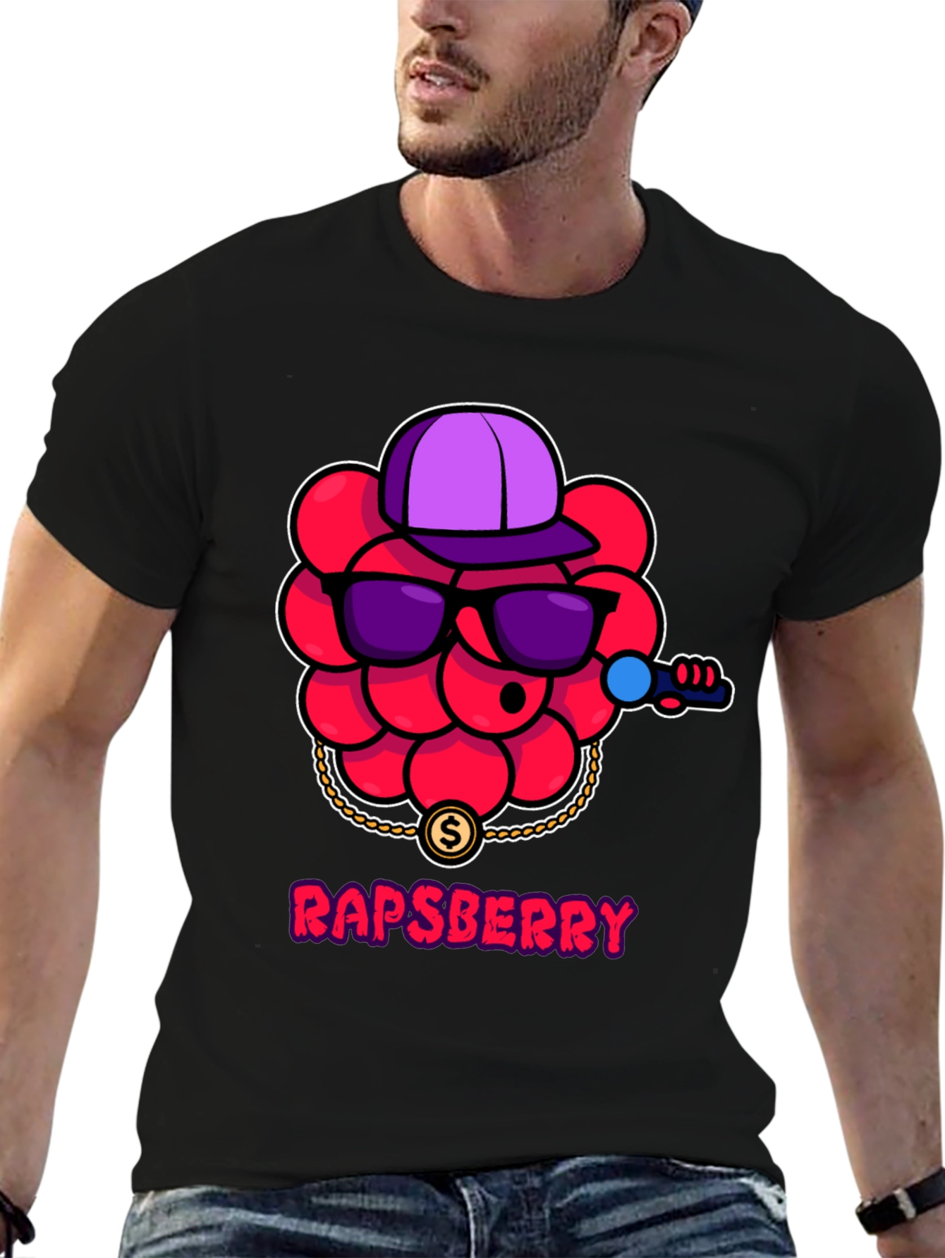 Rapberry Graphic T-Shirt - Hip Hop Berry Design