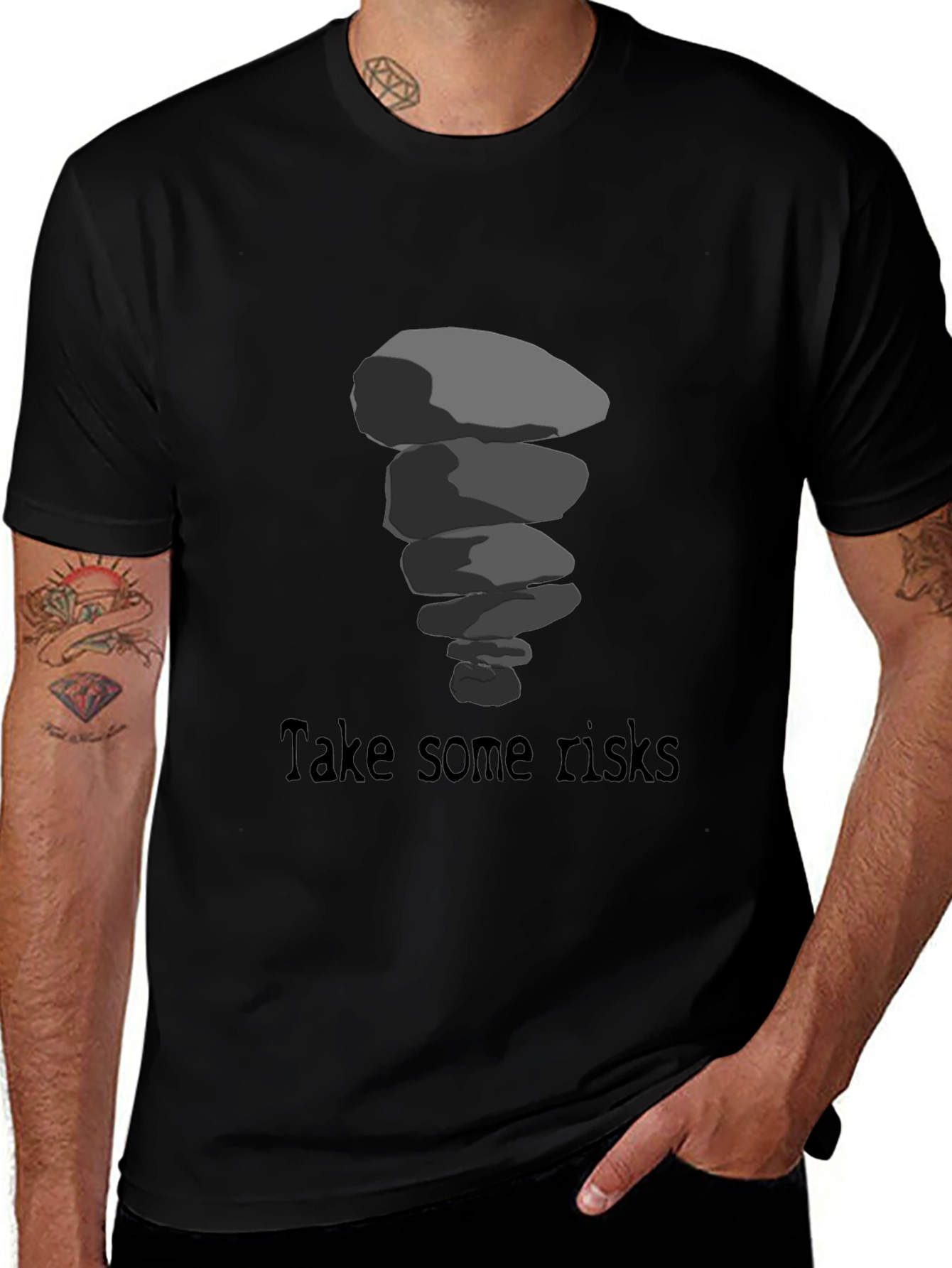 Risk Taker T-Shirt - Stacked Stone Design
