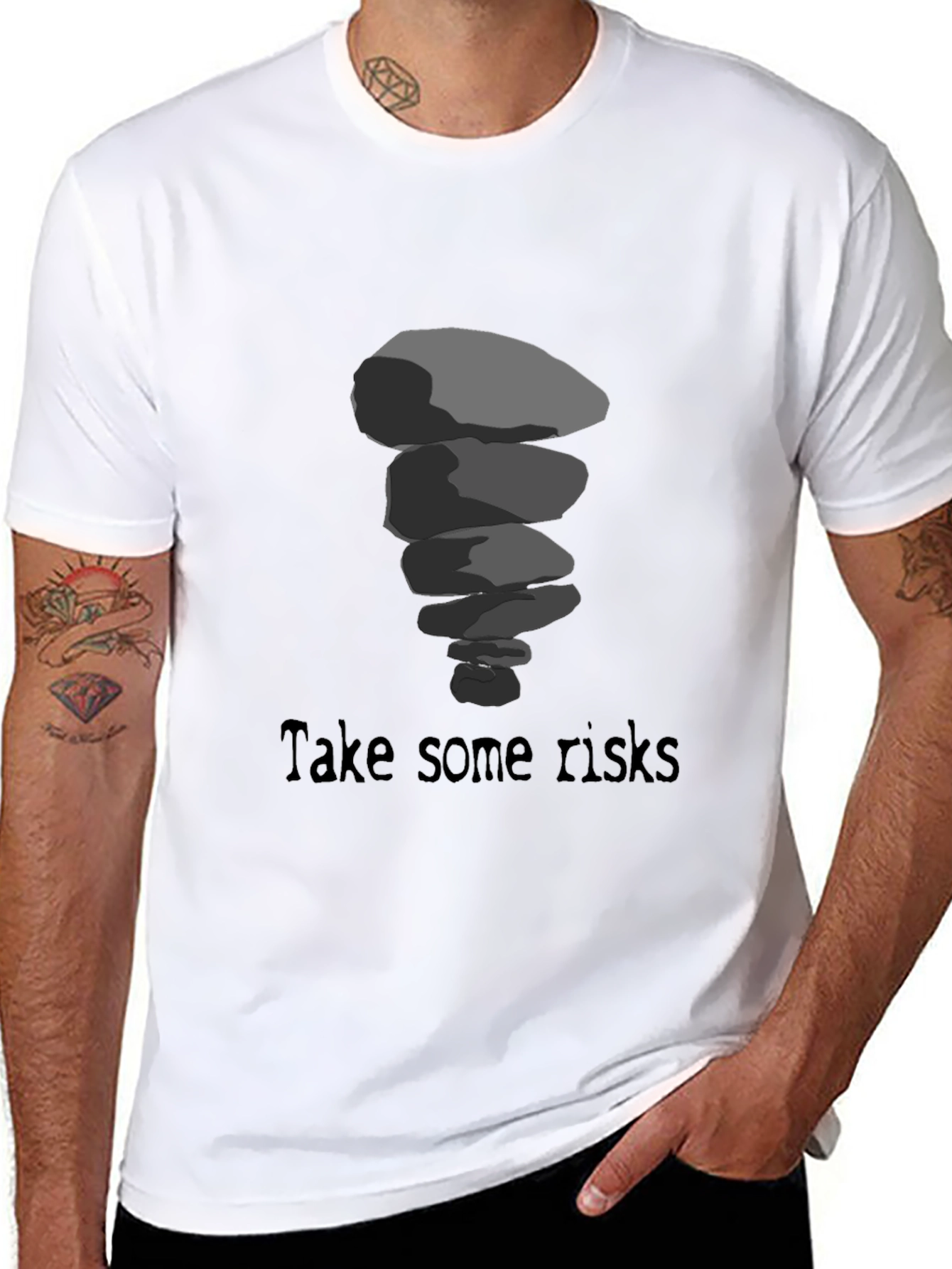 Risk Taker T-Shirt - Stacked Stone Design