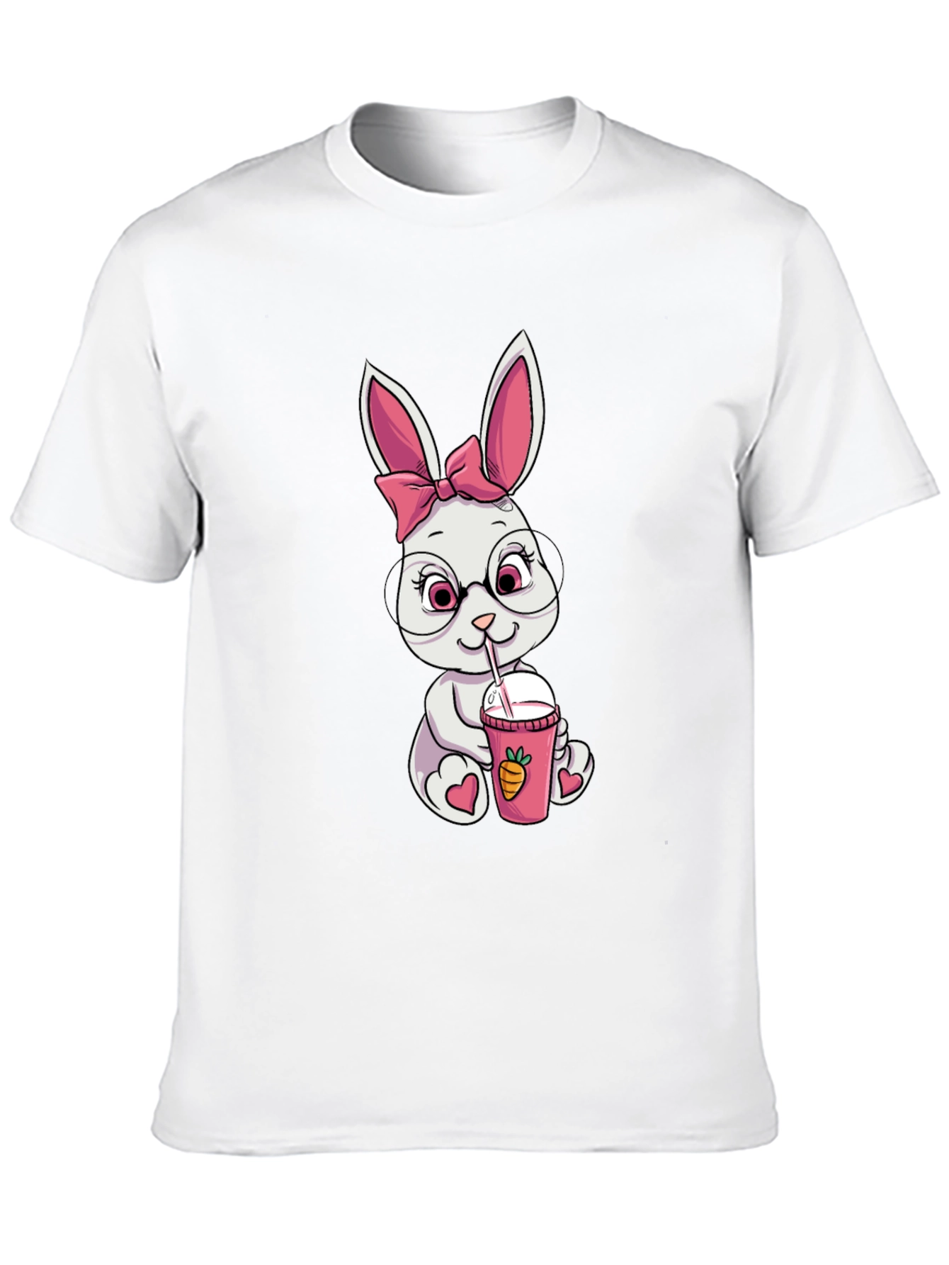 Bunny Sipping Drink Graphic Tee