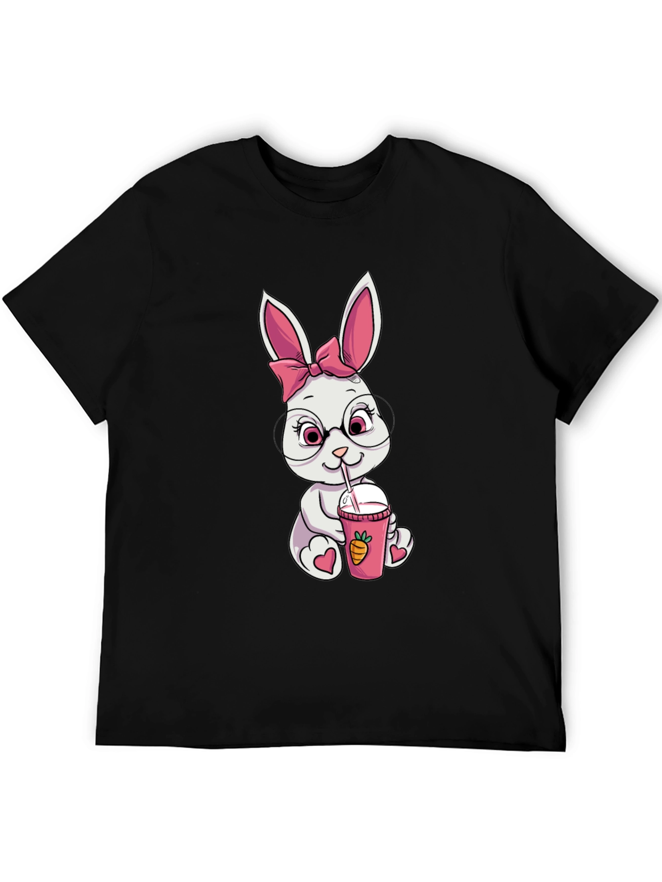 Bunny Sipping Drink Graphic Tee