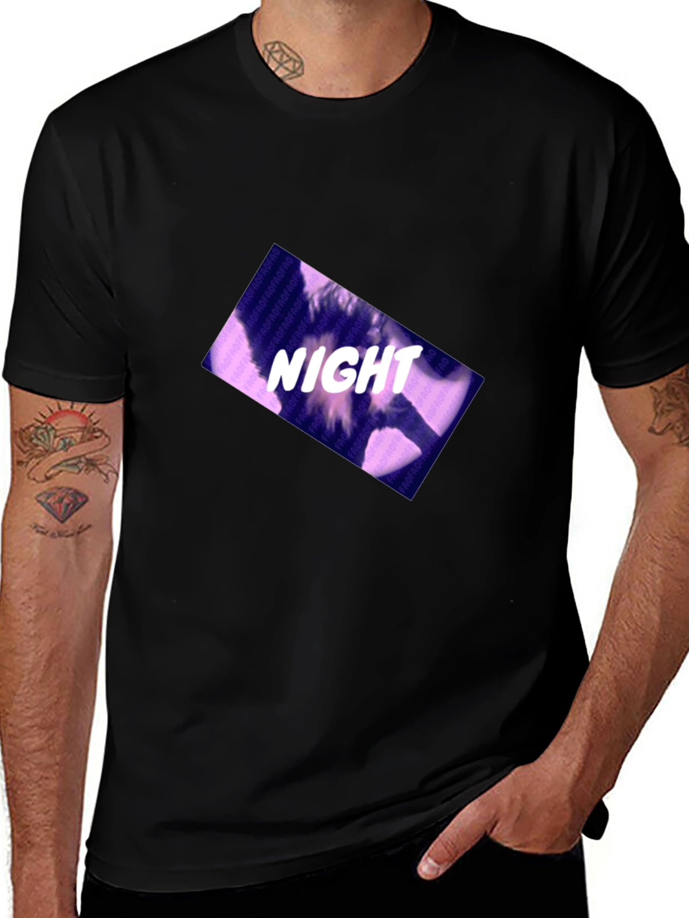 Night Design Black T-Shirt