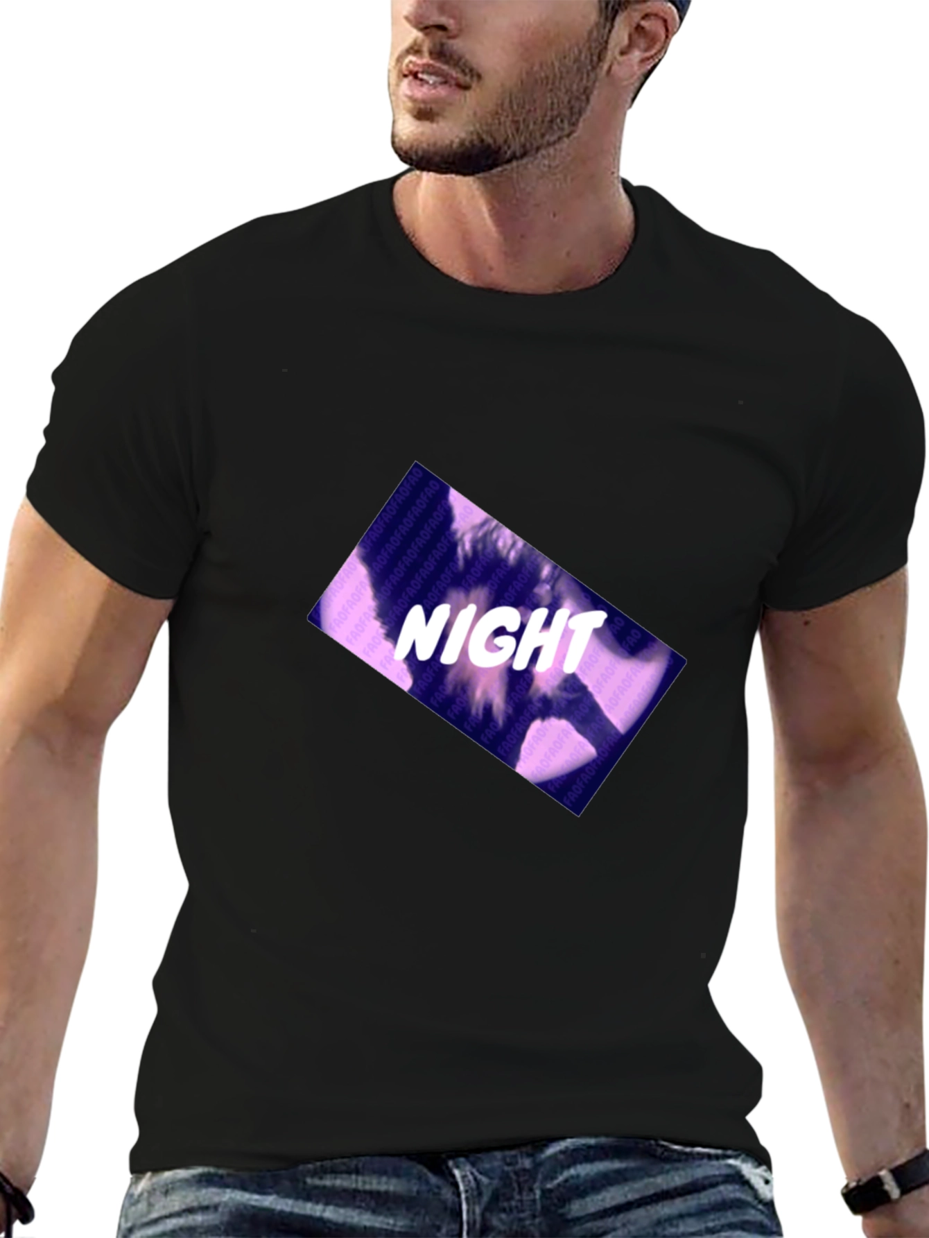Night Design Black T-Shirt