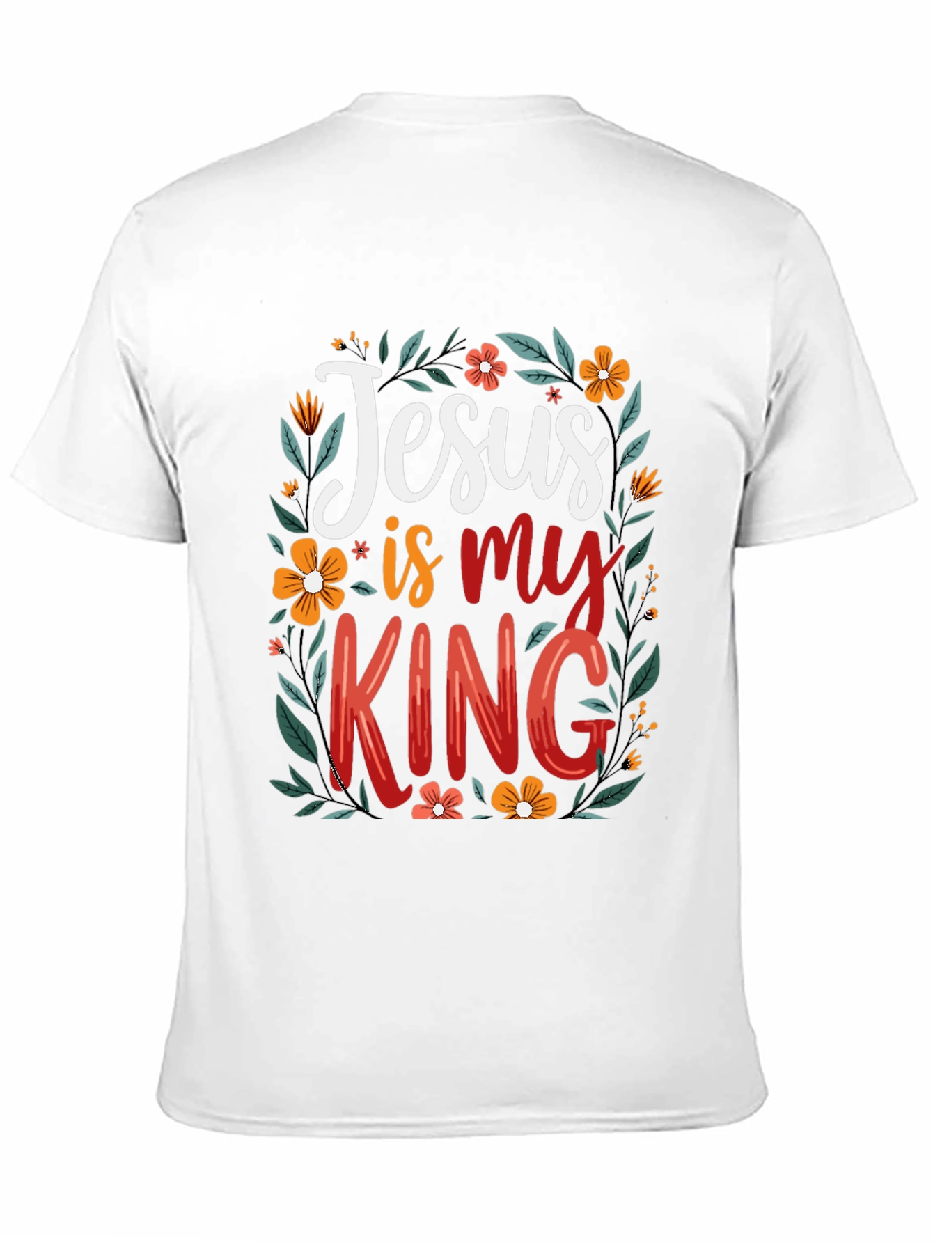 Jesus is my King Floral T-Shirt