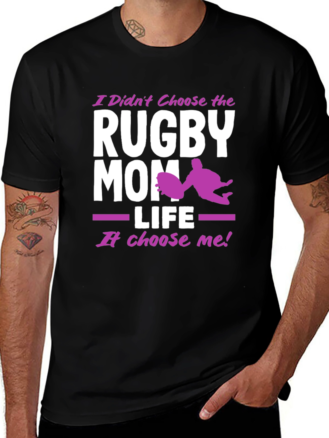 Rugby Mom Life Graphic T-Shirt