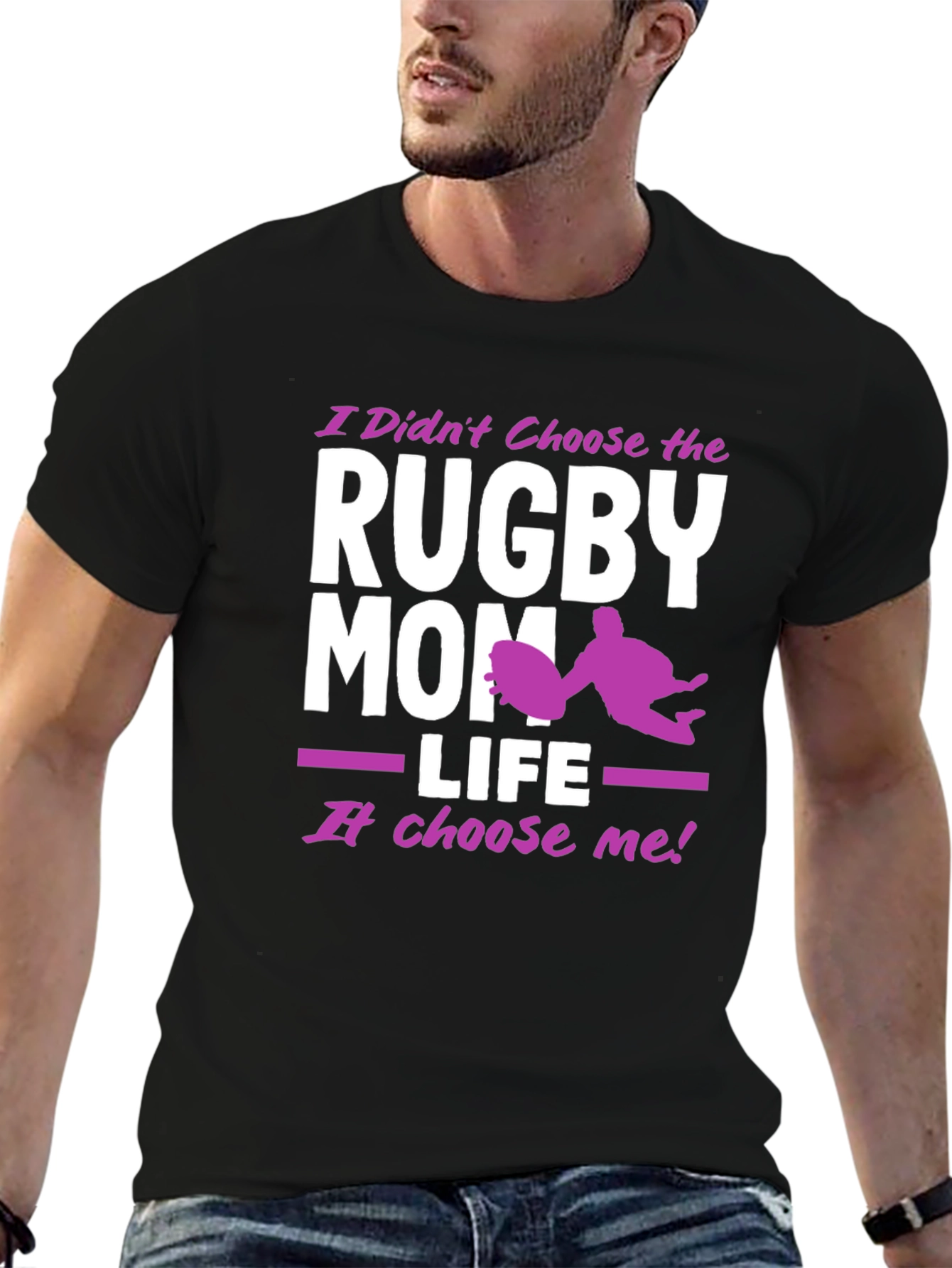 Rugby Mom Life Graphic T-Shirt