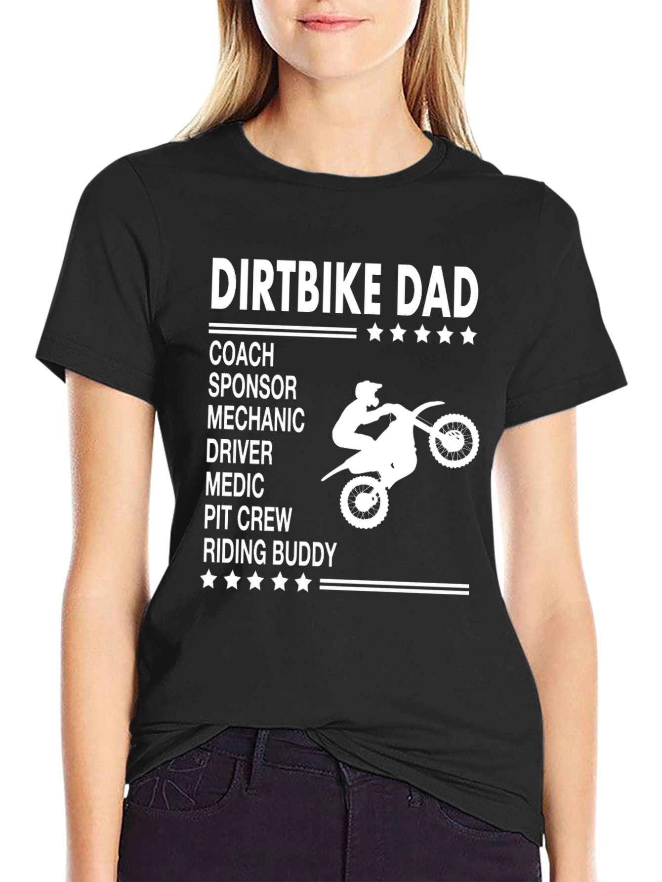 Dirtbike Dad Graphic Tee - Motocross Father T-Shirt