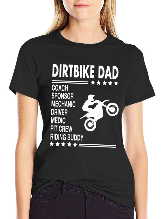 Dirtbike Dad Graphic Tee - Motocross Father T-Shirt