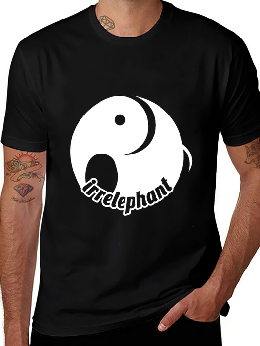 Irrelephant Graphic Tee - Yin Yang Elephant Design