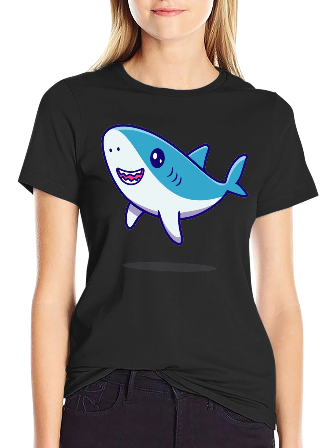 Shark Graphic Black T-Shirt