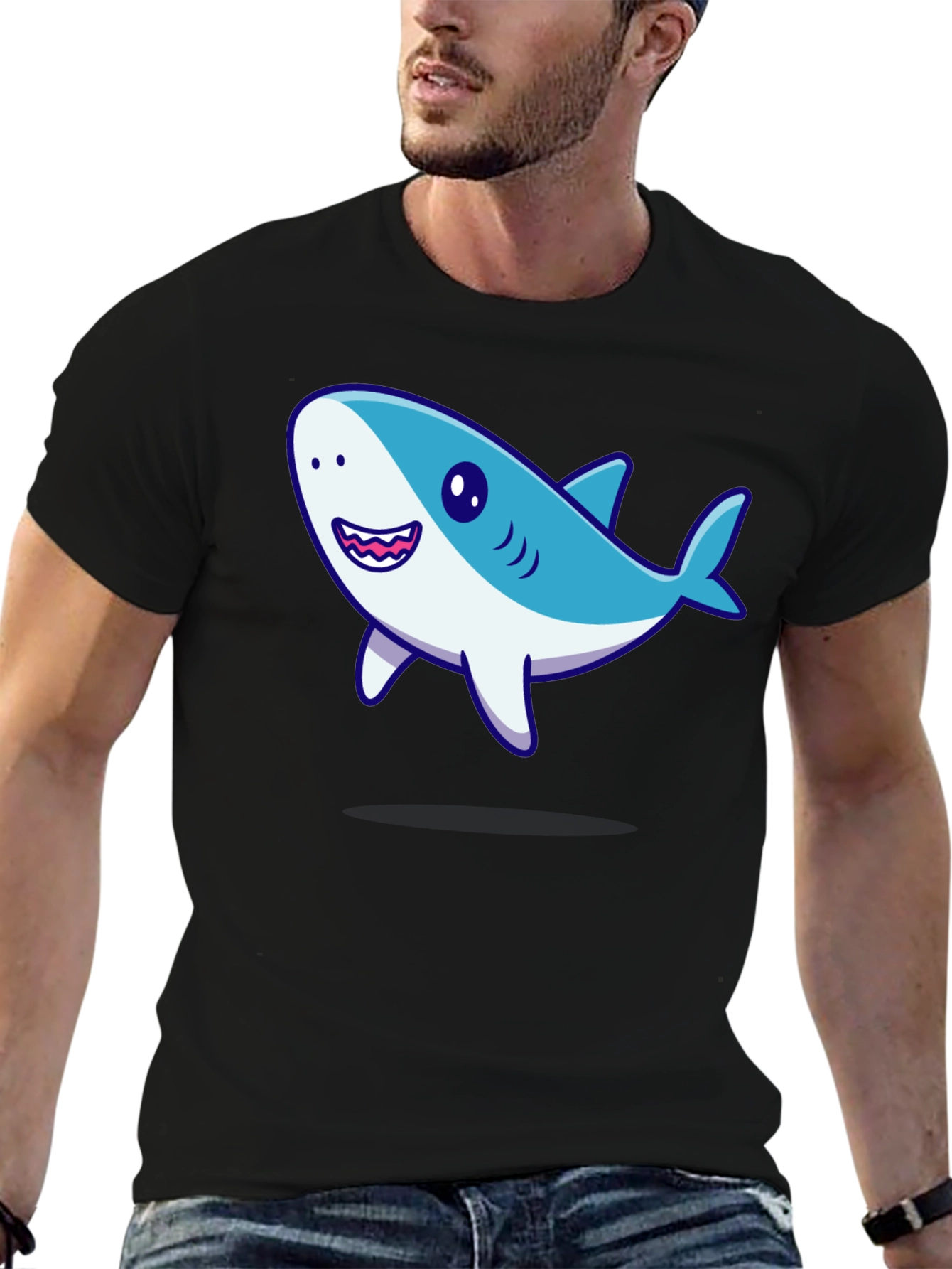Shark Graphic Black T-Shirt