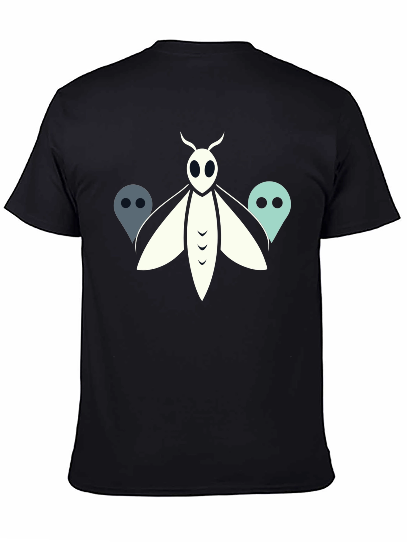 Moth and Ghost Graphic Tee - Black