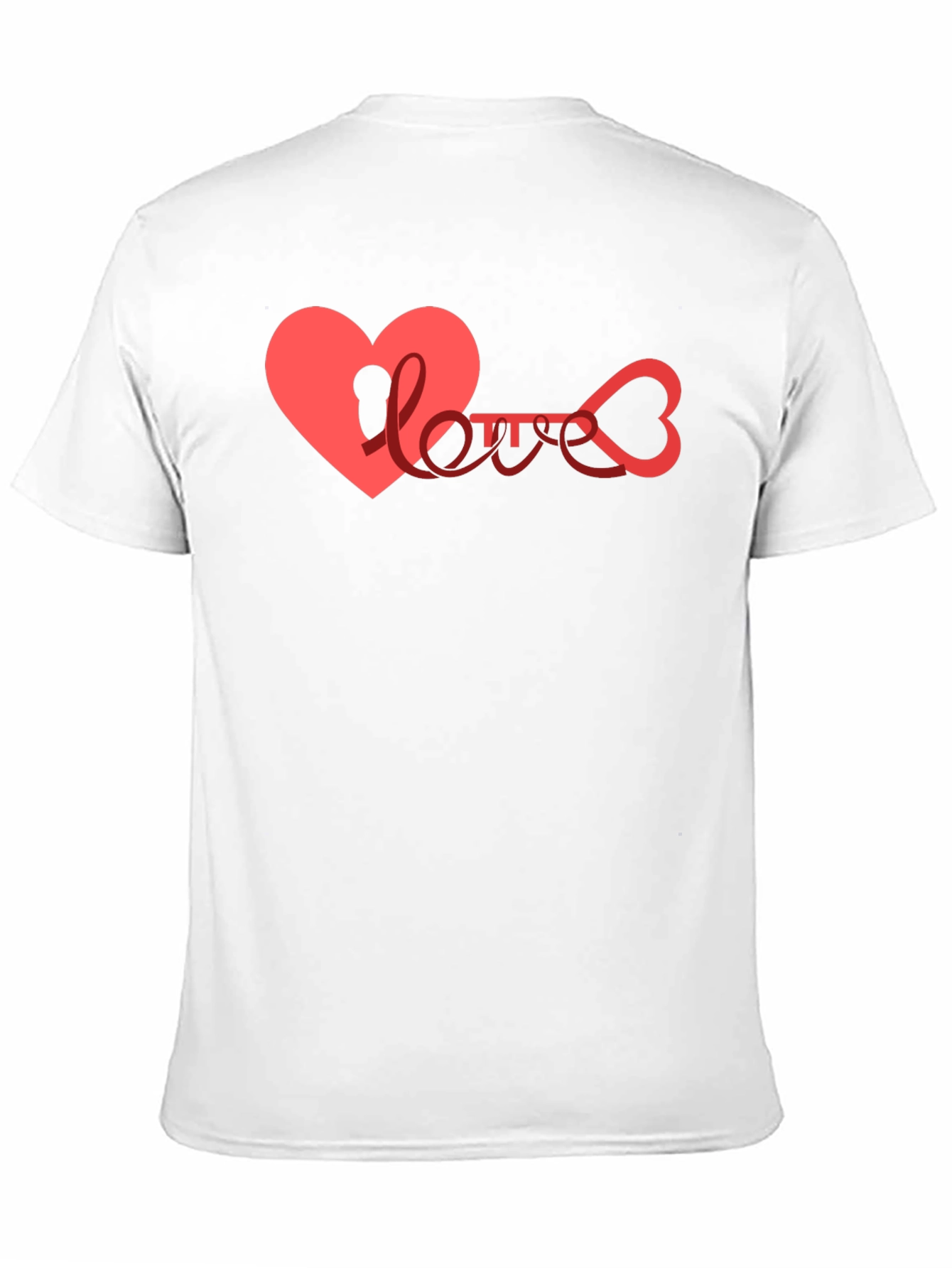 Heart Key Love Graphic Black T-Shirt