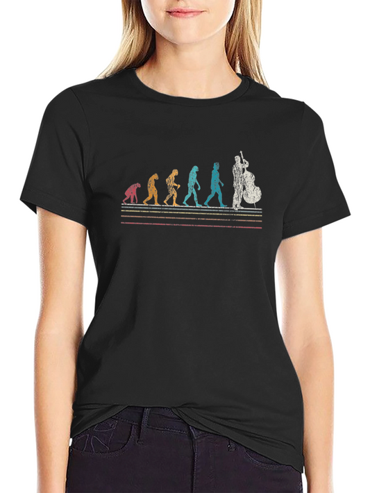 Bass Guitar Evolution T-Shirt - Musician Novelty Tee