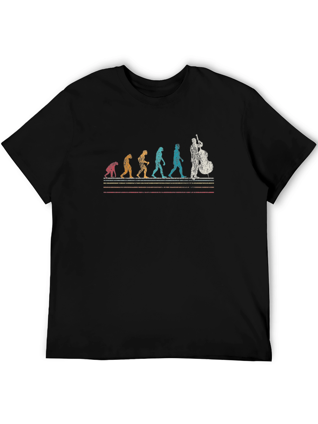 Bass Guitar Evolution T-Shirt - Musician Novelty Tee
