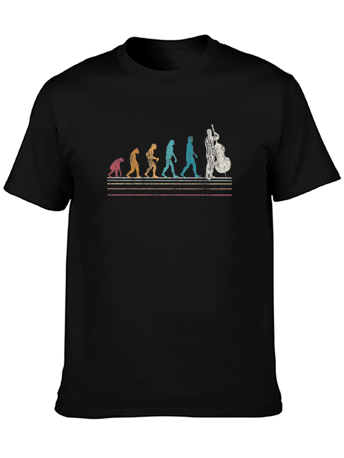 Bass Guitar Evolution T-Shirt - Musician Novelty Tee