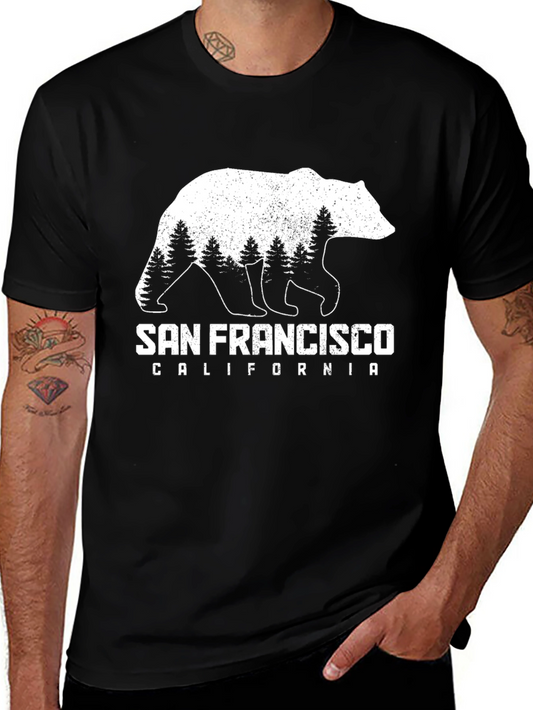 San Francisco Bear Graphic Tee - California Souvenir