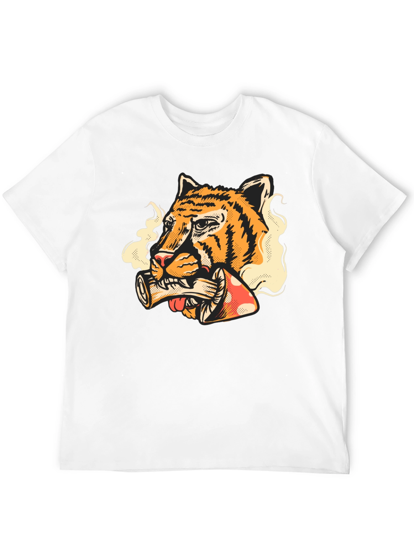 Tiger Smoking Mushroom T-Shirt - Unique Graphic Tee
