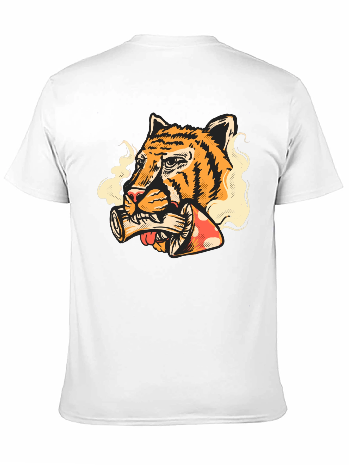 Tiger Smoking Mushroom T-Shirt - Unique Graphic Tee