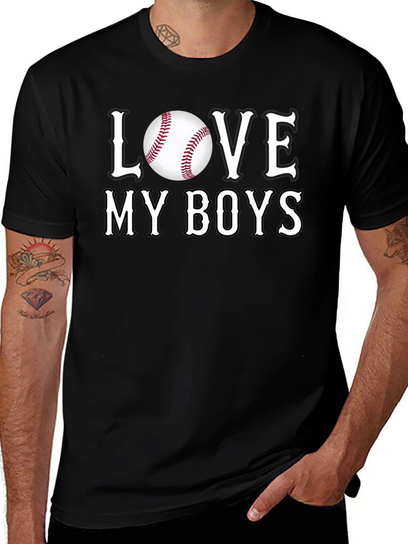Love My Boys Baseball T-Shirt
