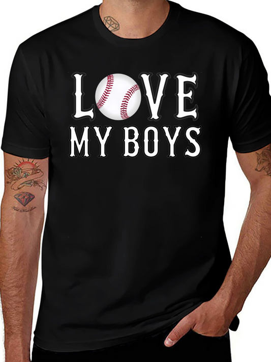Love My Boys Baseball T-Shirt
