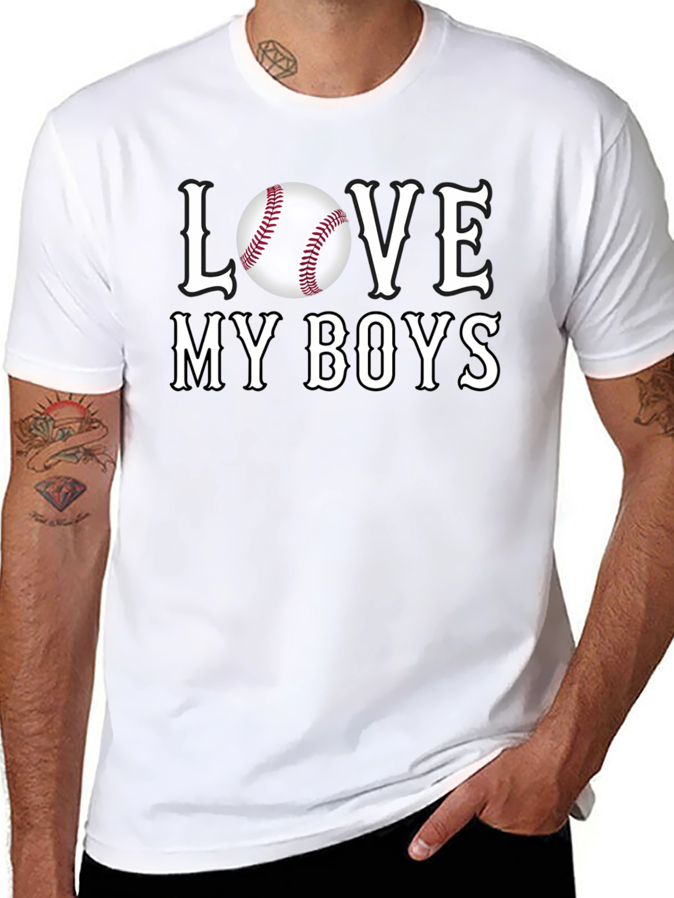 Love My Boys Baseball T-Shirt