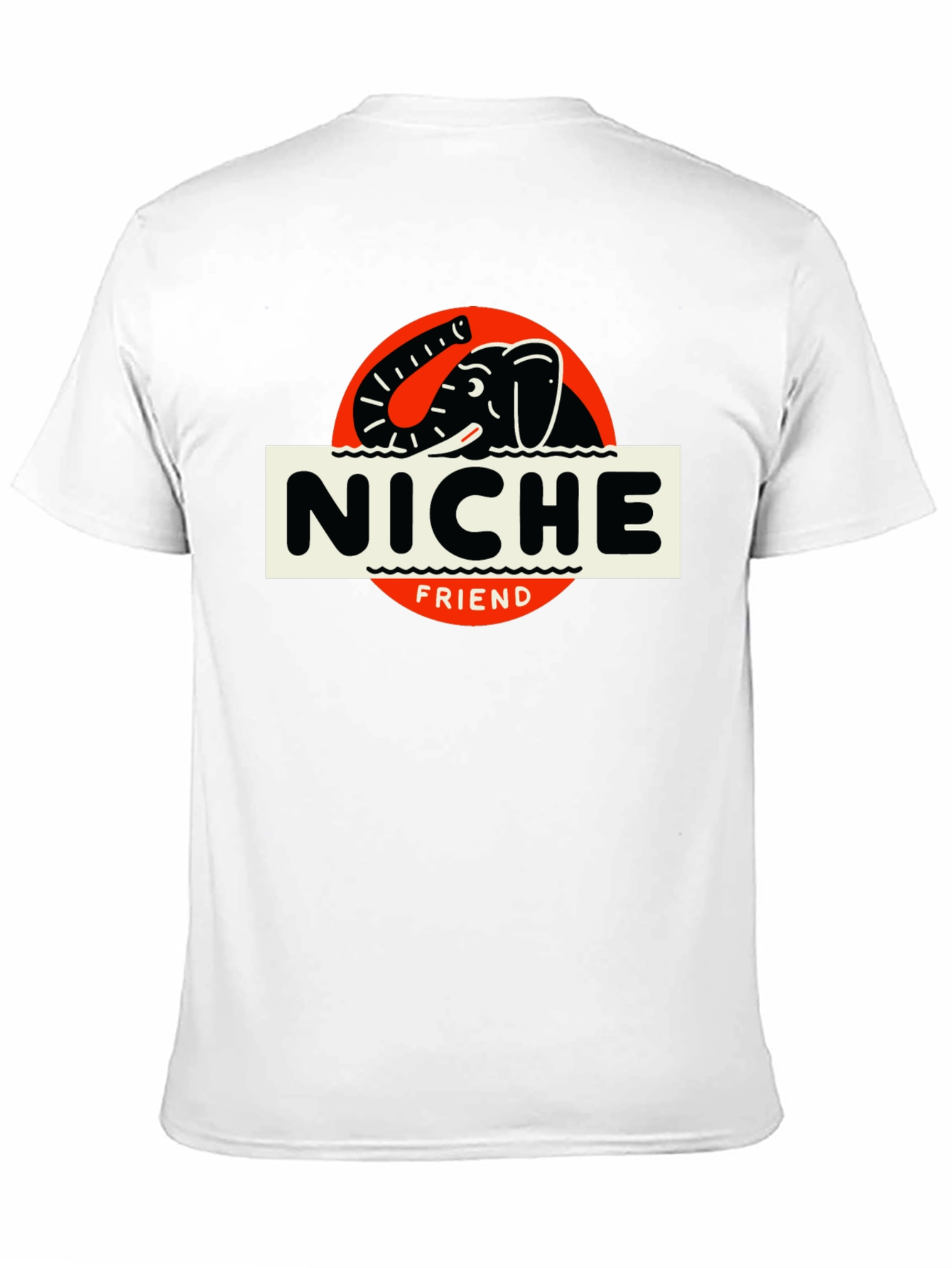 Niche Friend Elephant T-Shirt - Black