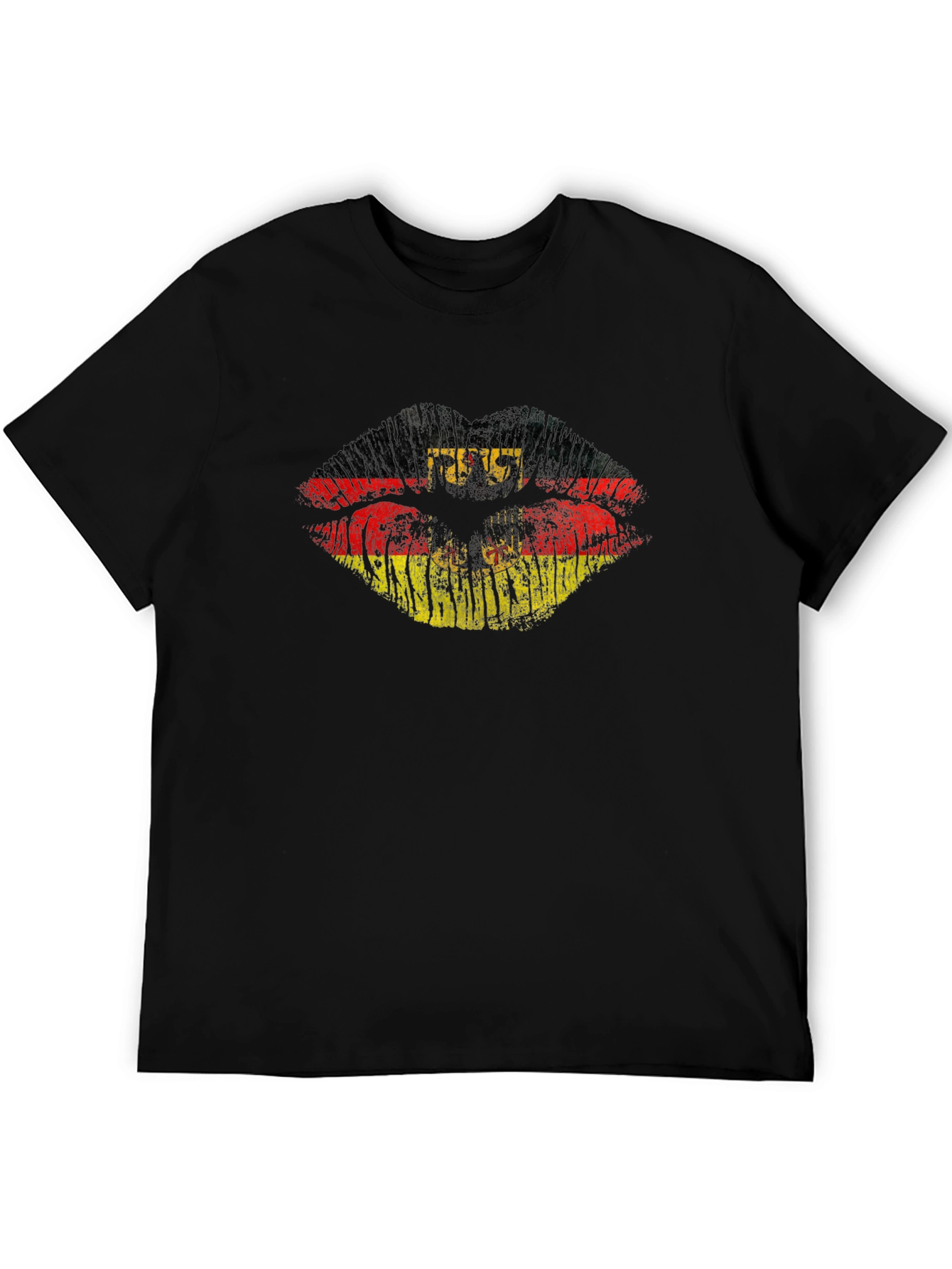 German Flag Lips Graphic T-Shirt