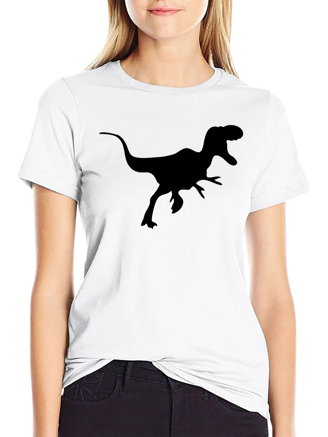 Dino Silhouette Black T-Shirt