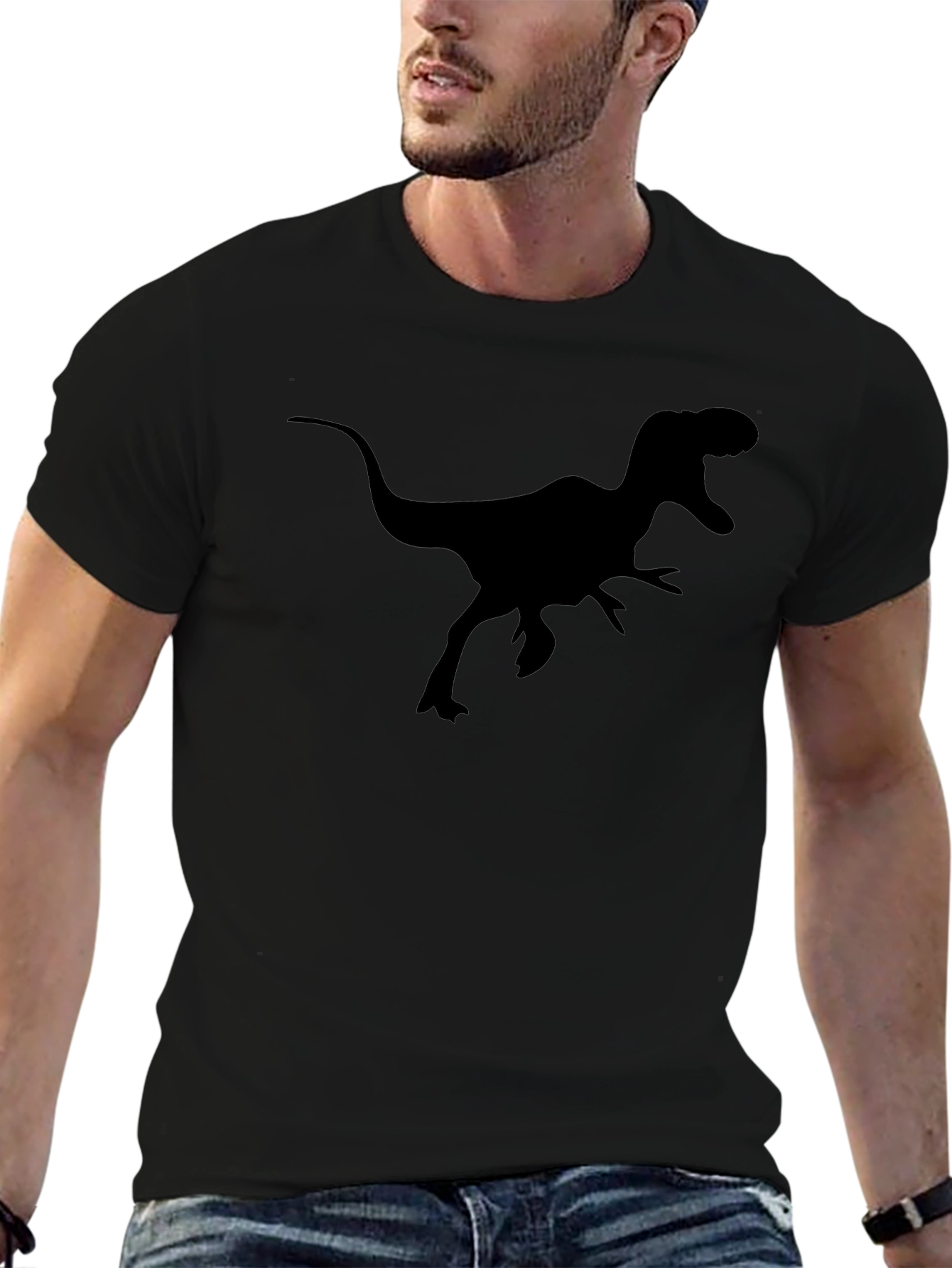 Dino Silhouette Black T-Shirt