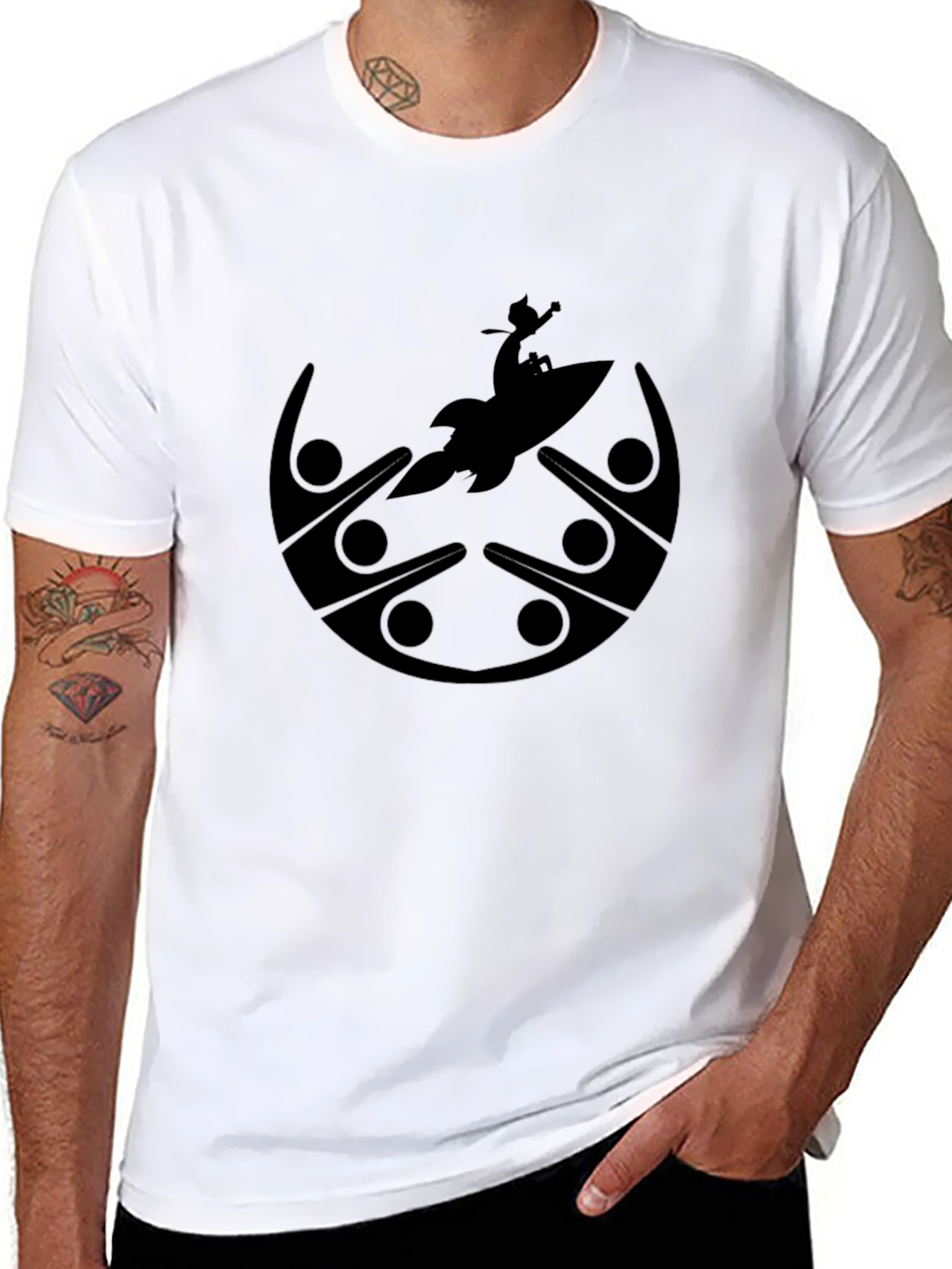 Black Rocket Ride Graphic Tee