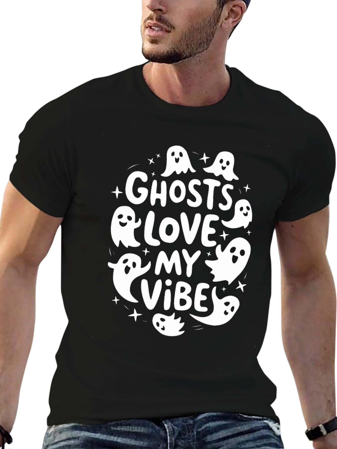 Ghosts Love My Vibe T-Shirt - Spooky Season Tee