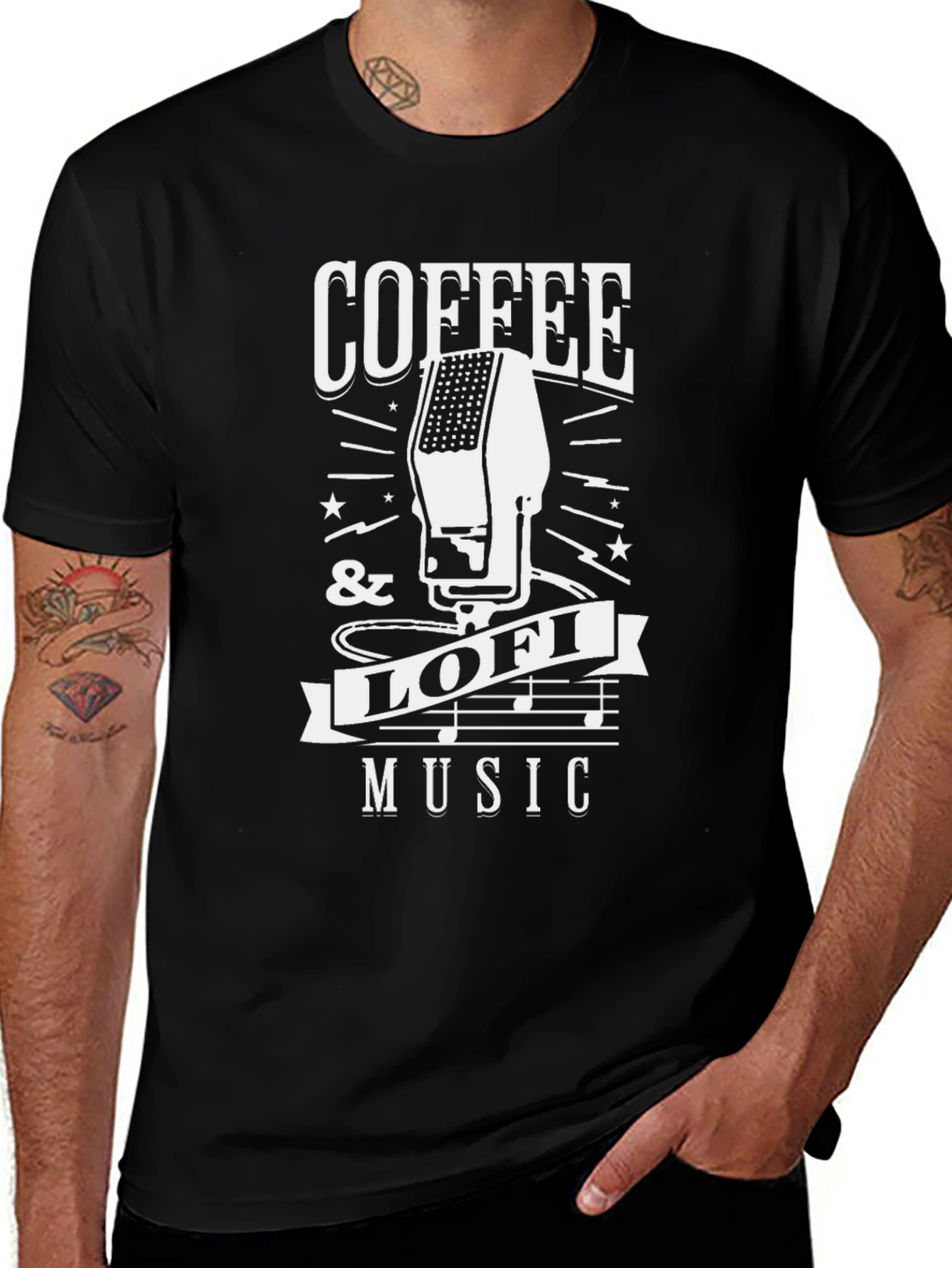 Coffee & Lo-fi Music Graphic Tee