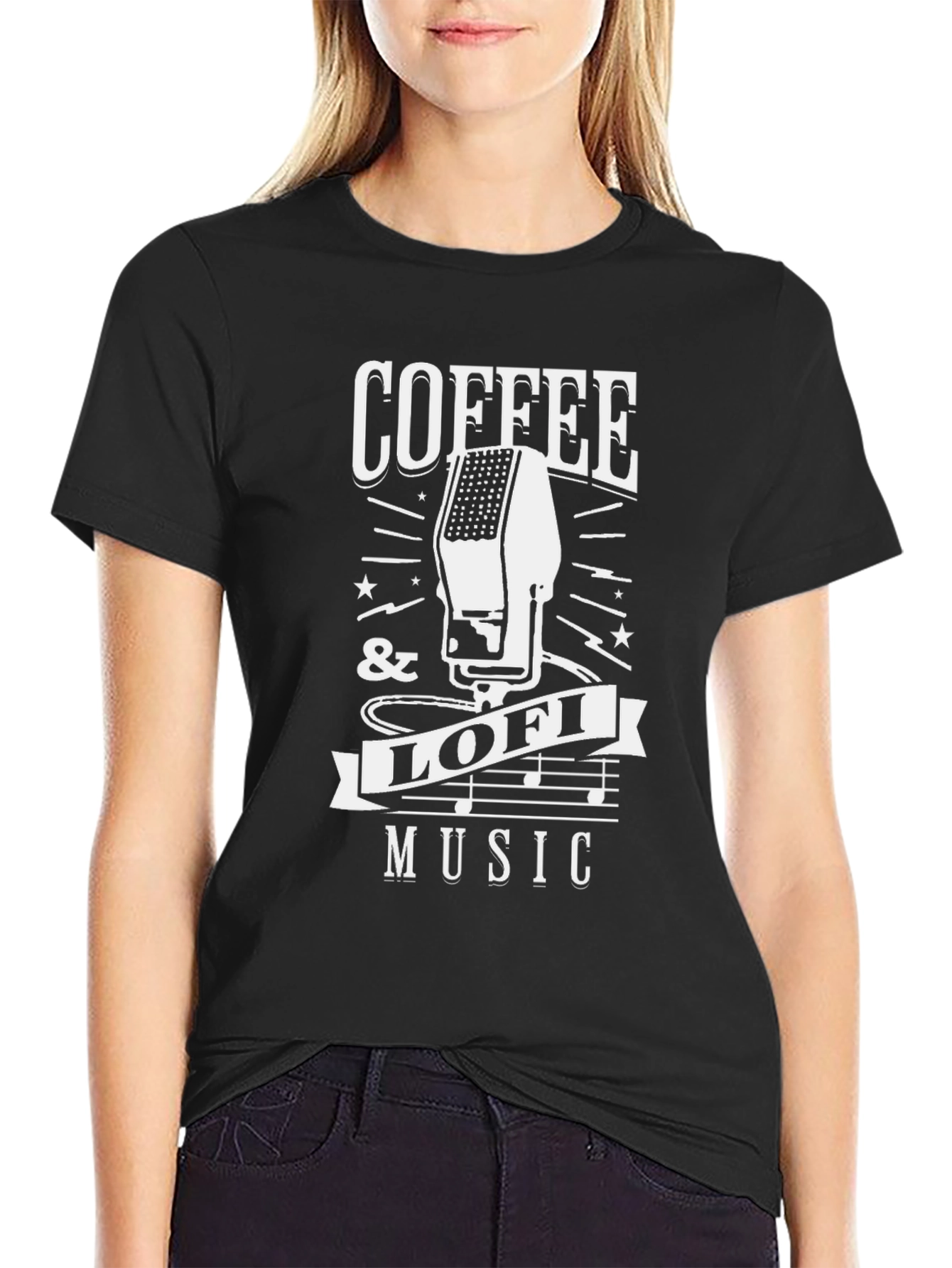 Coffee & Lo-fi Music Graphic Tee