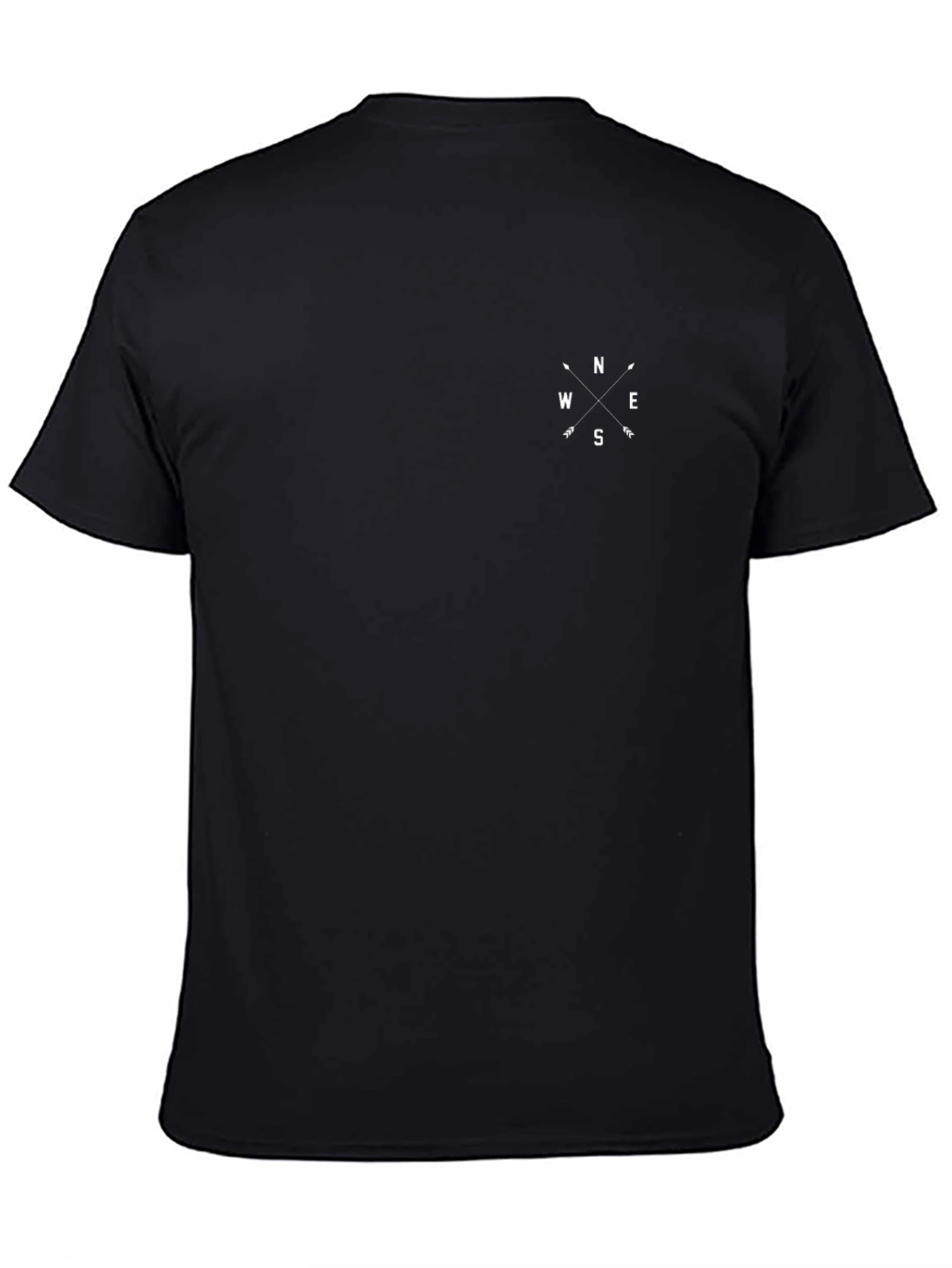 Compass Black Crew Neck T-Shirt