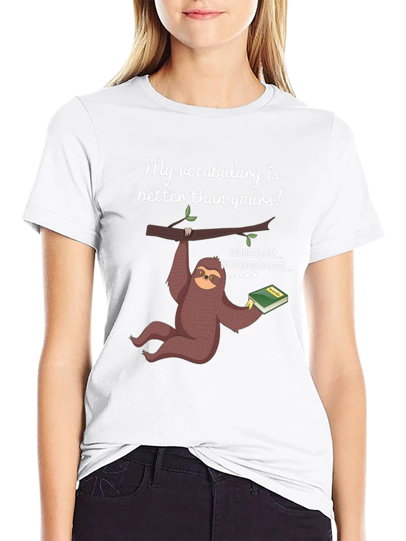 Funny Sloth Vocabulary T-Shirt